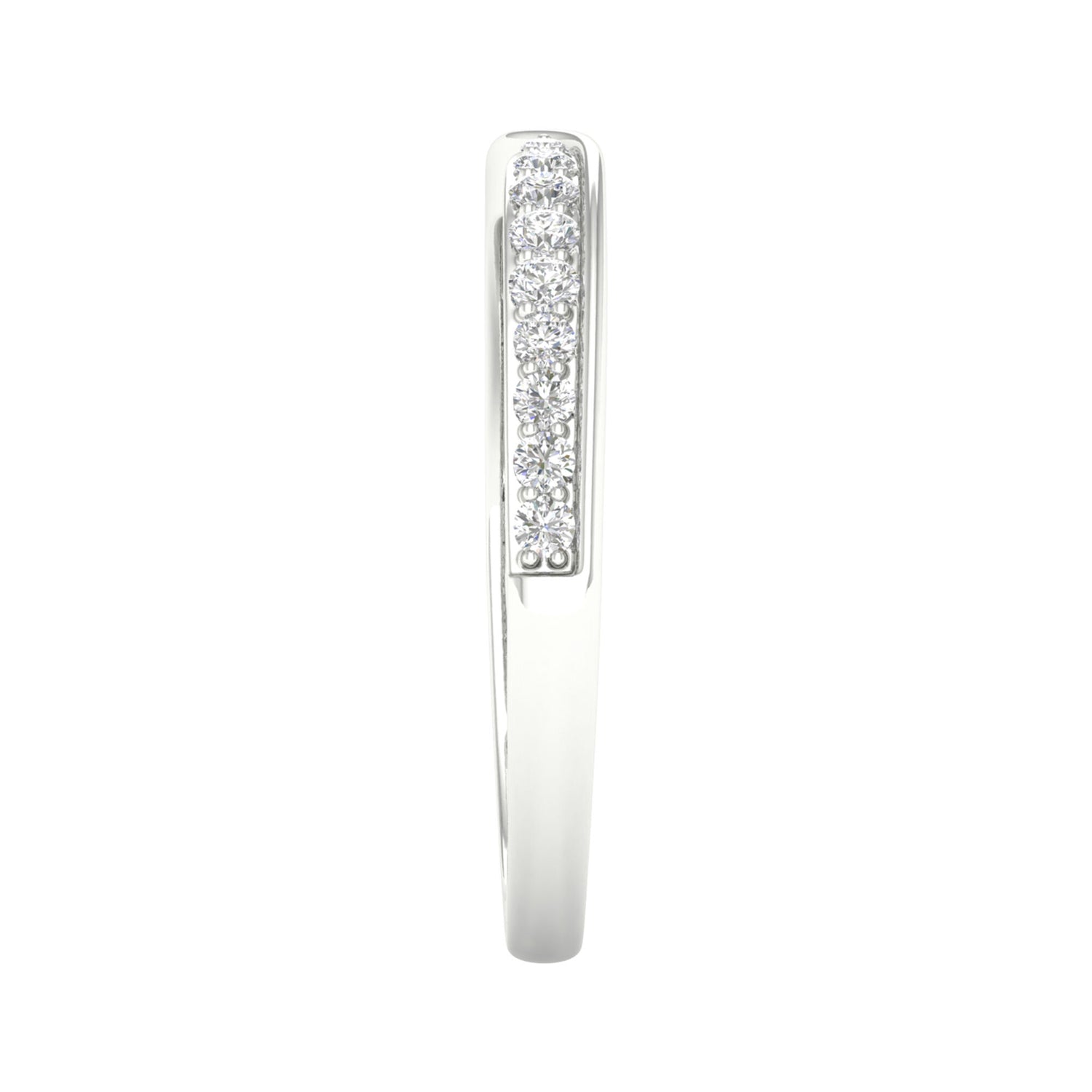 Pinched Diamond Stack Band in 10K White Gold (1/4 ct. tw.)