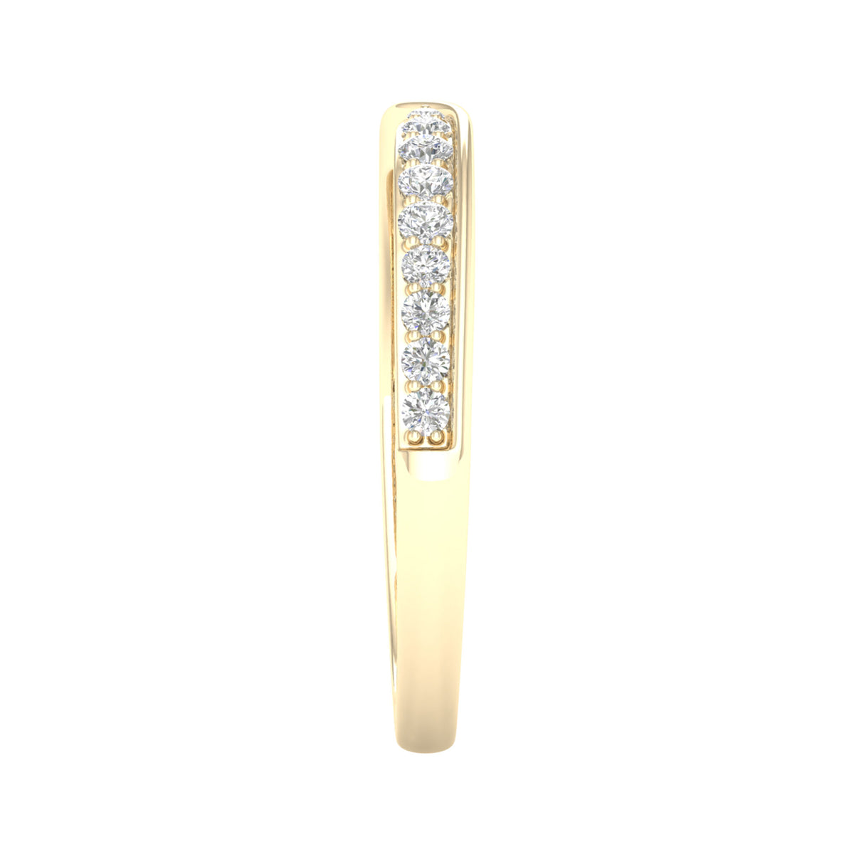 Pinched Diamond Stack Band in 10K Yellow Gold (1/4 ct. tw.)