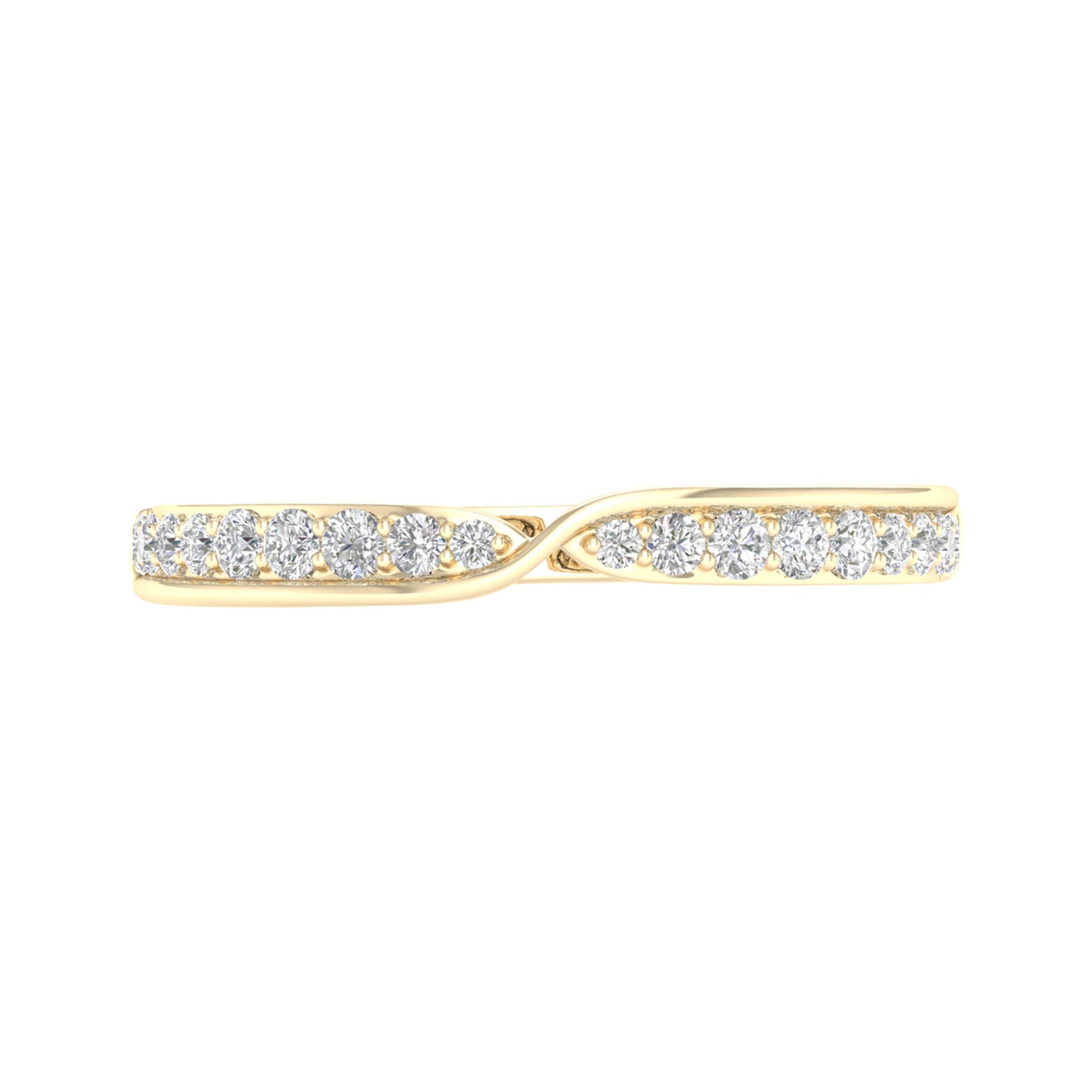 Pinched Diamond Stack Band in 10K Yellow Gold (1/4 ct. tw.)