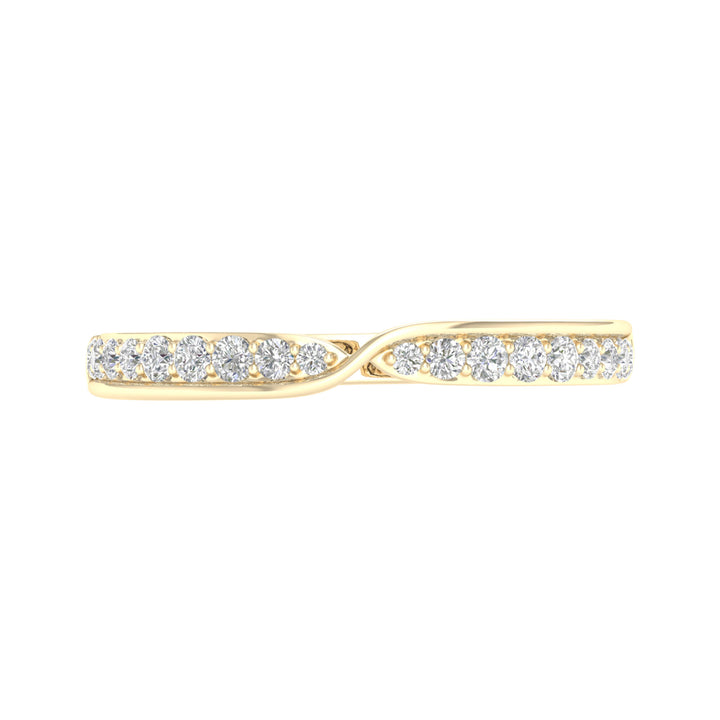 Pinched Diamond Stack Band in 10K Yellow Gold (1/4 ct. tw.)