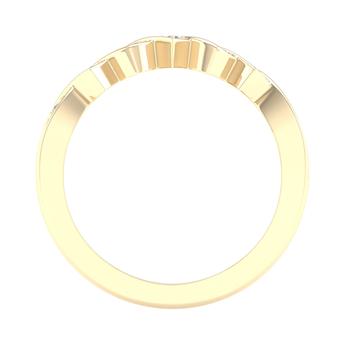 Diamond Accent Band in 10K Yellow Gold