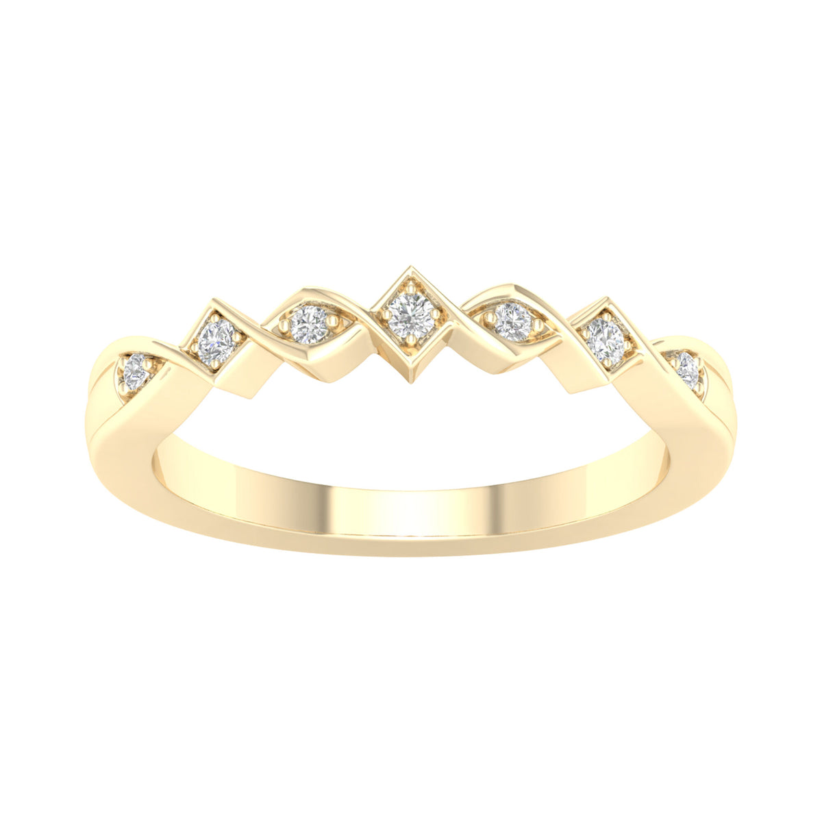 Diamond Accent Band in 10K Yellow Gold