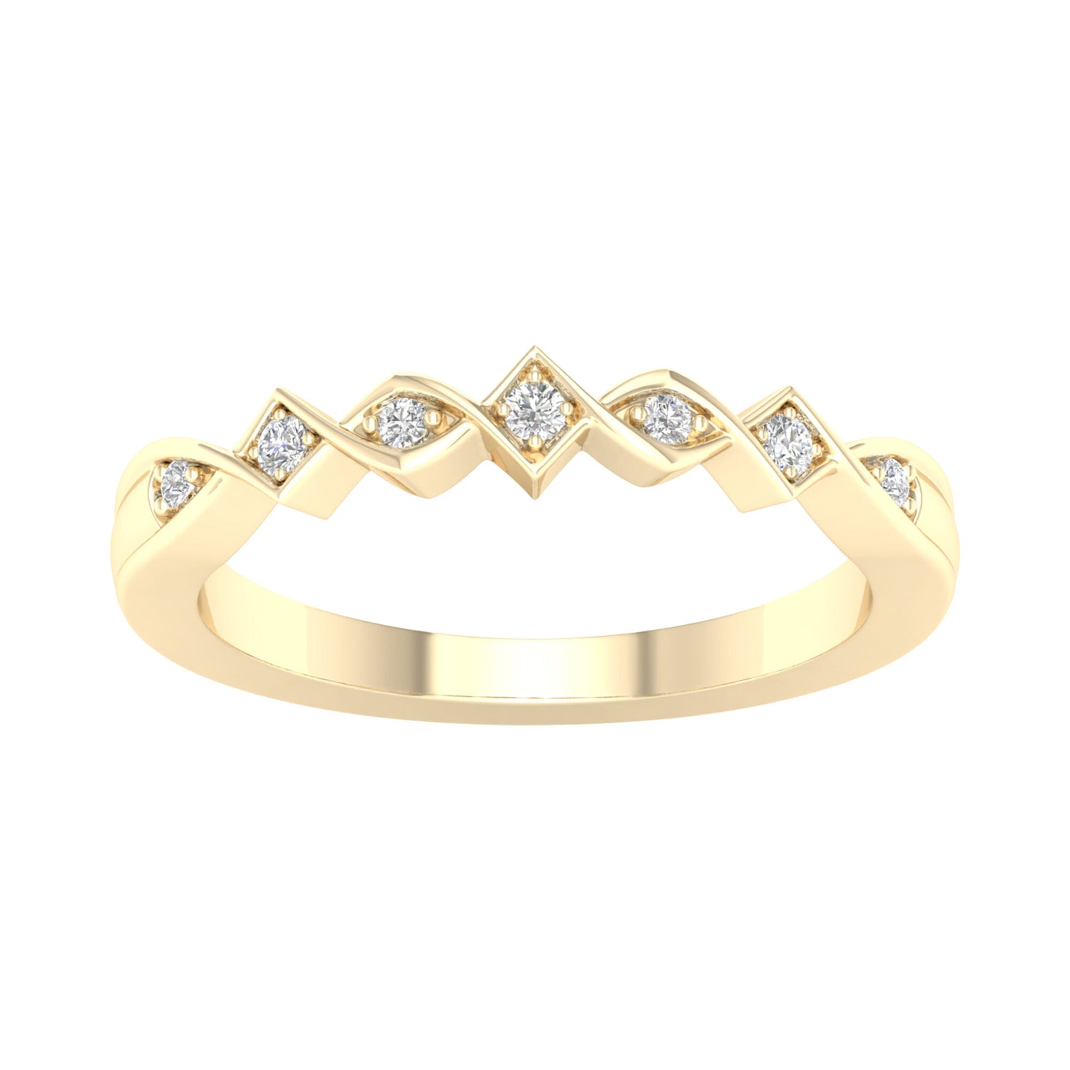 Diamond Accent Band in 10K Yellow Gold