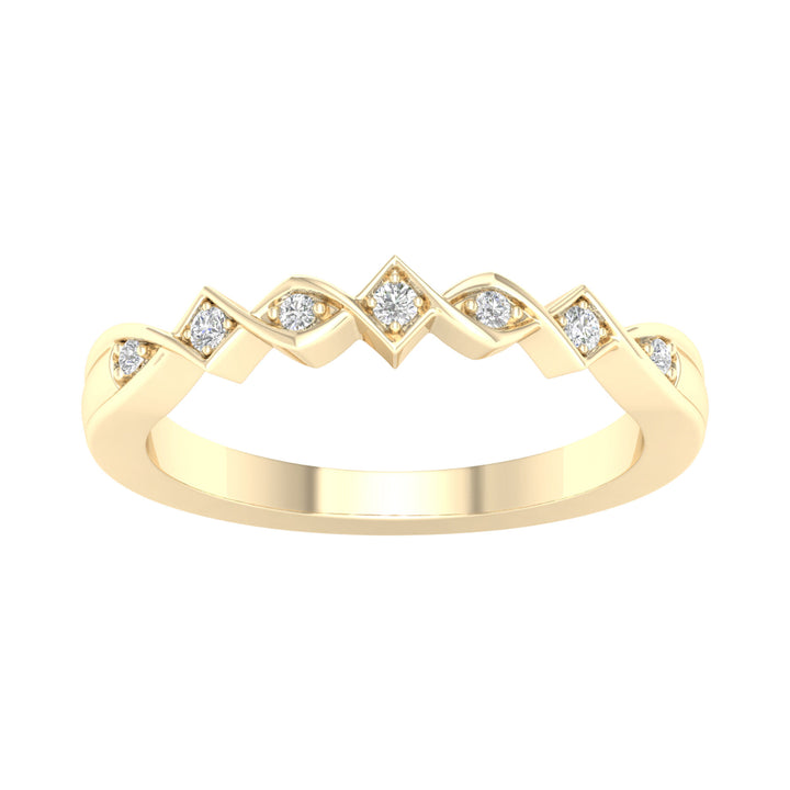 Diamond Accent Band in 10K Yellow Gold