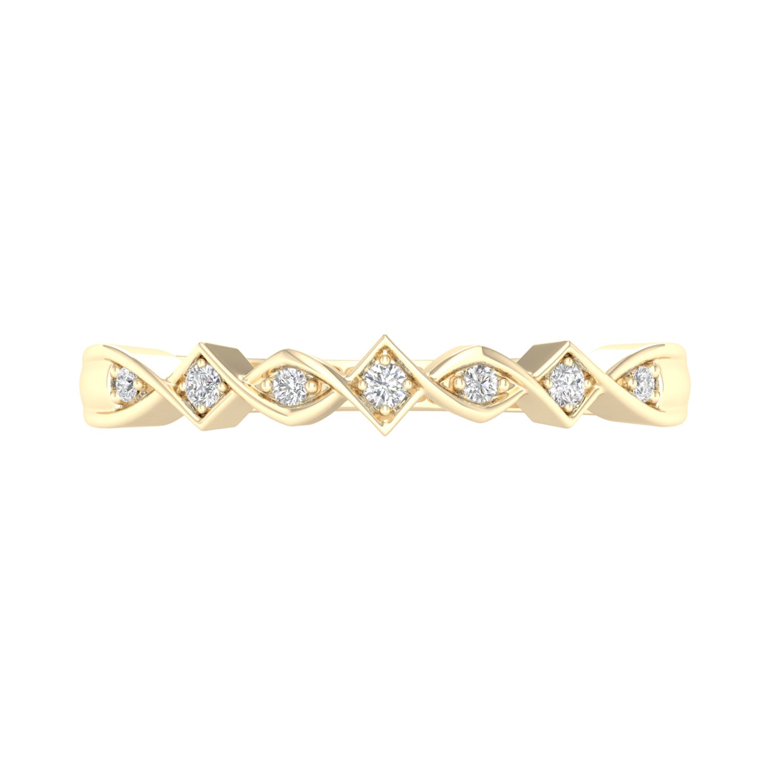 Diamond Accent Band in 10K Yellow Gold