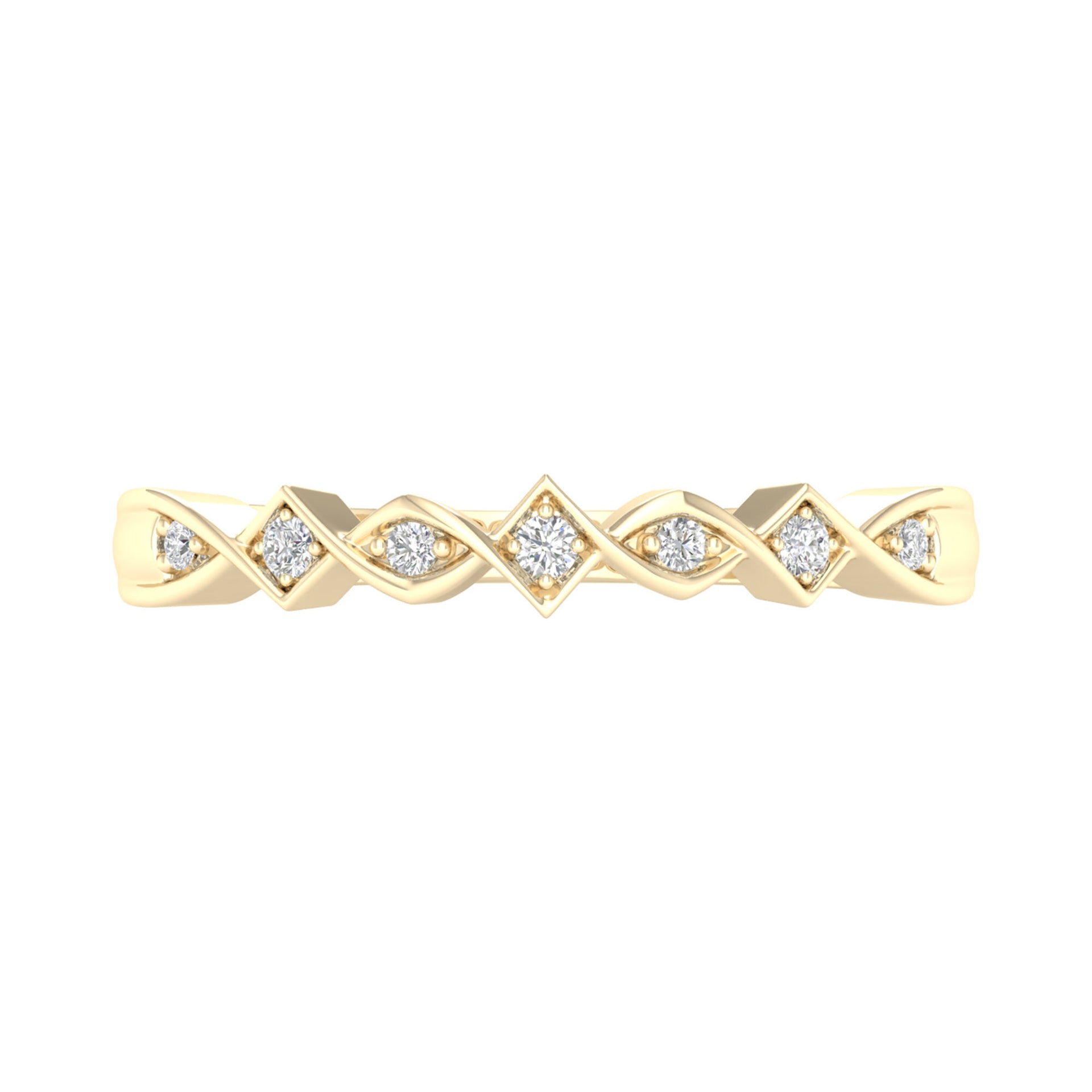 Diamond Accent Band in 10K Yellow Gold