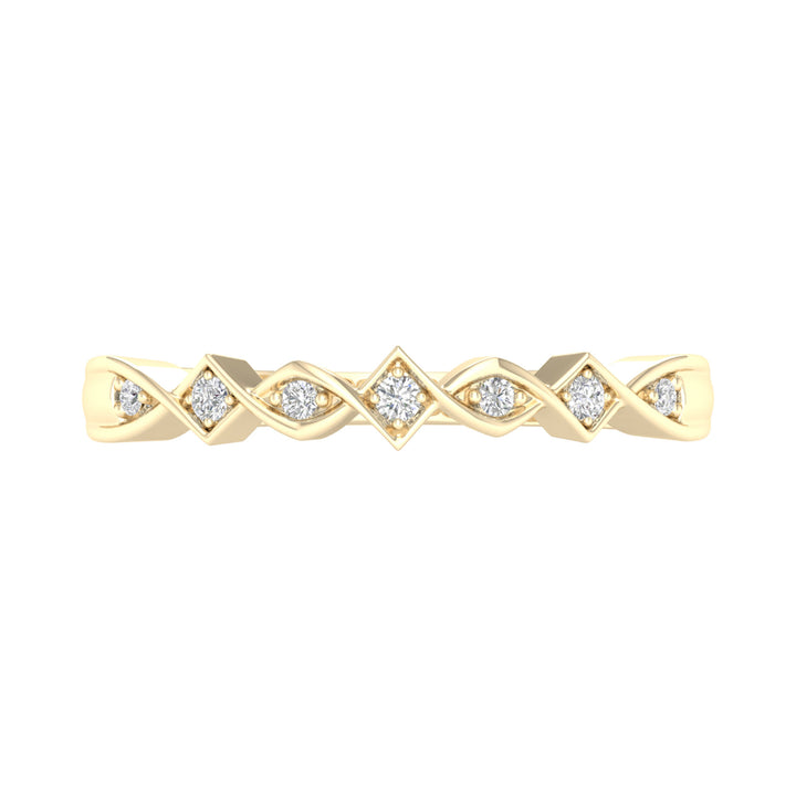 Diamond Accent Band in 10K Yellow Gold