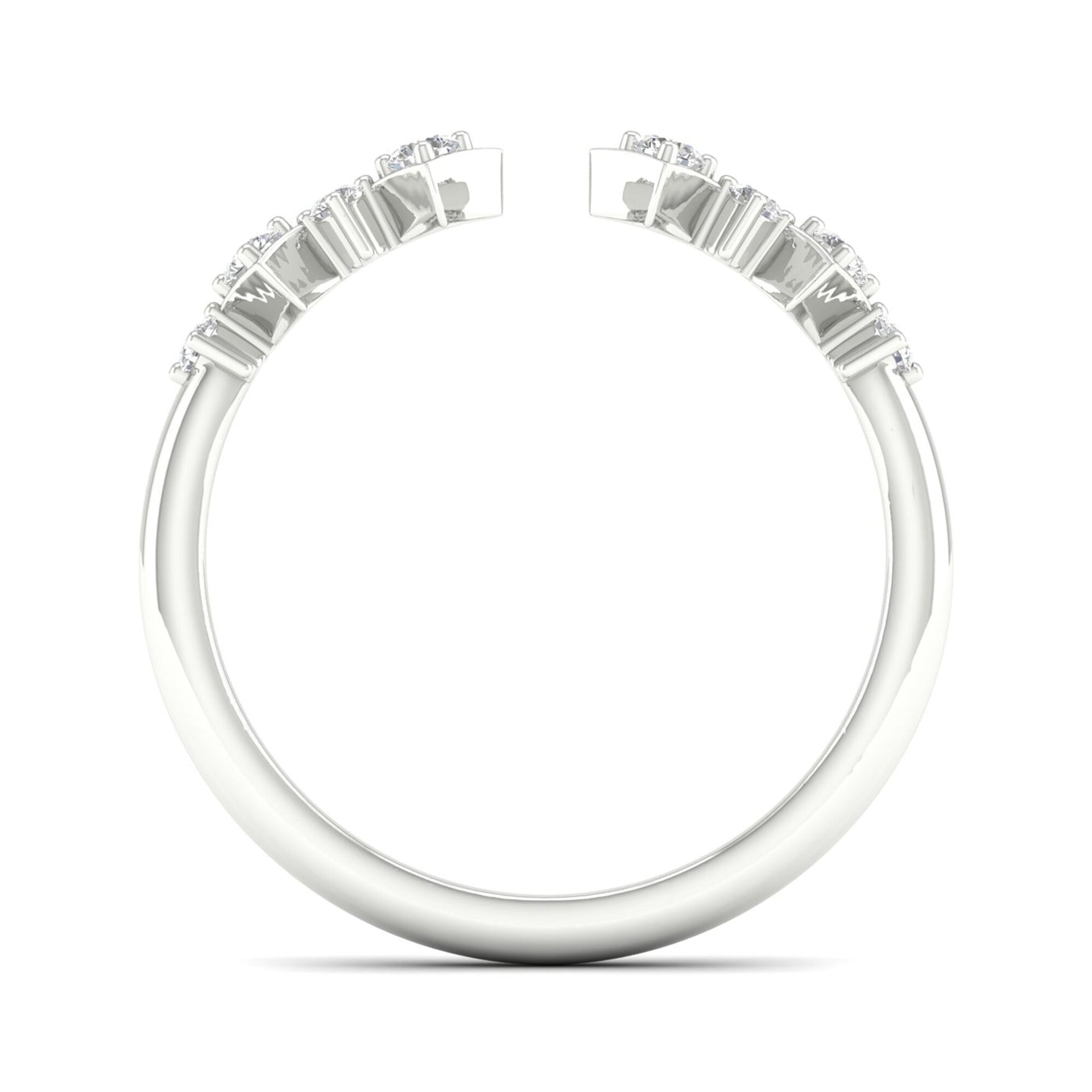 Diamond Cuff Band in 14K White Gold (1/8 ct. tw.)