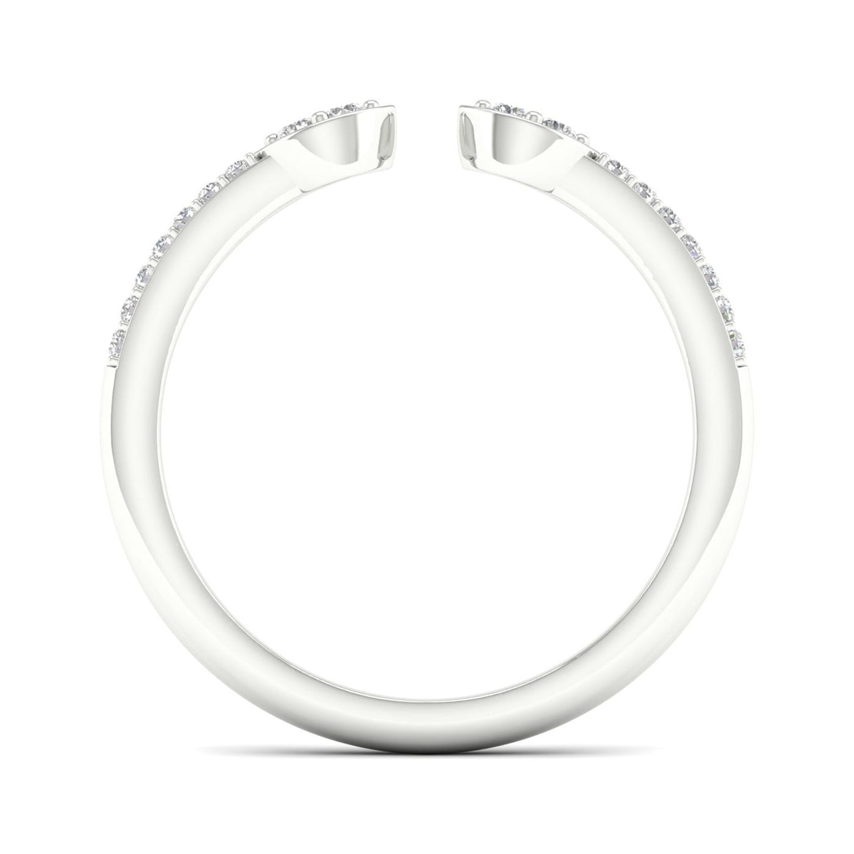 Diamond Cuff Band in 14K White Gold (1/10 ct. tw.)