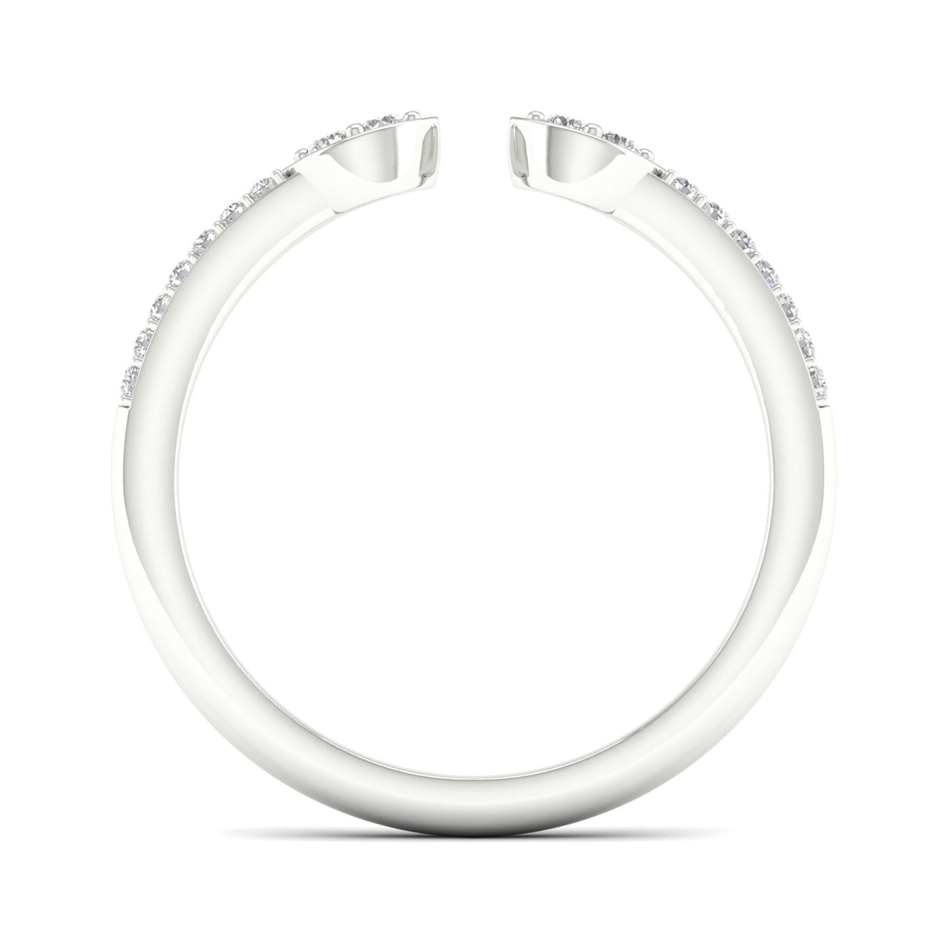 Diamond Cuff Band in 14K White Gold (1/10 ct. tw.)