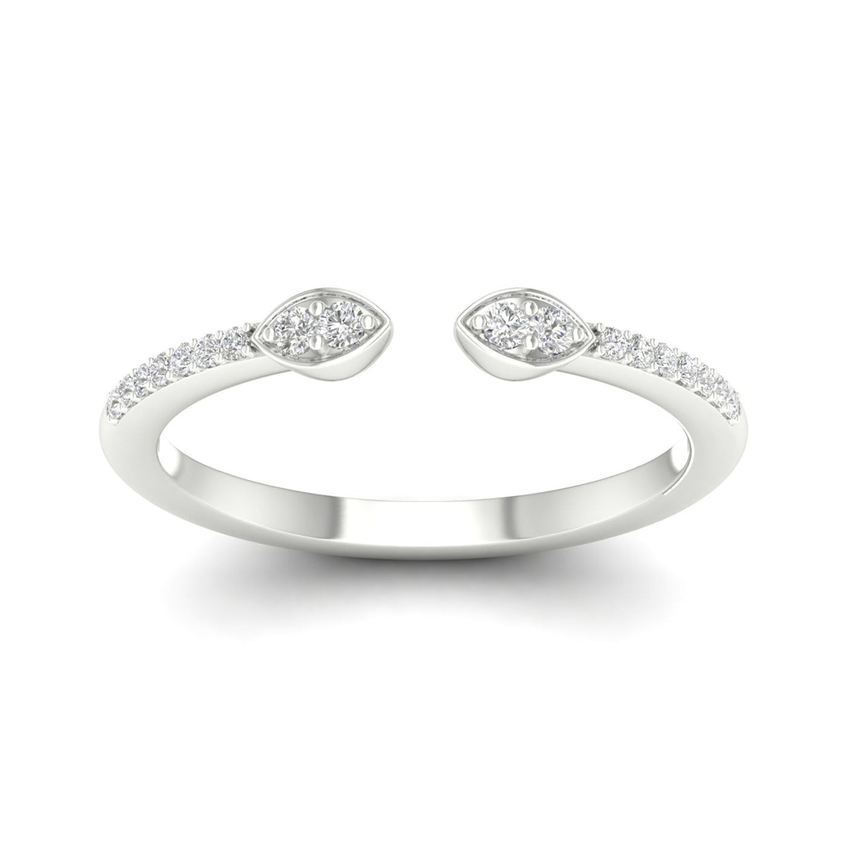 Diamond Cuff Band in 14K White Gold (1/10 ct. tw.)