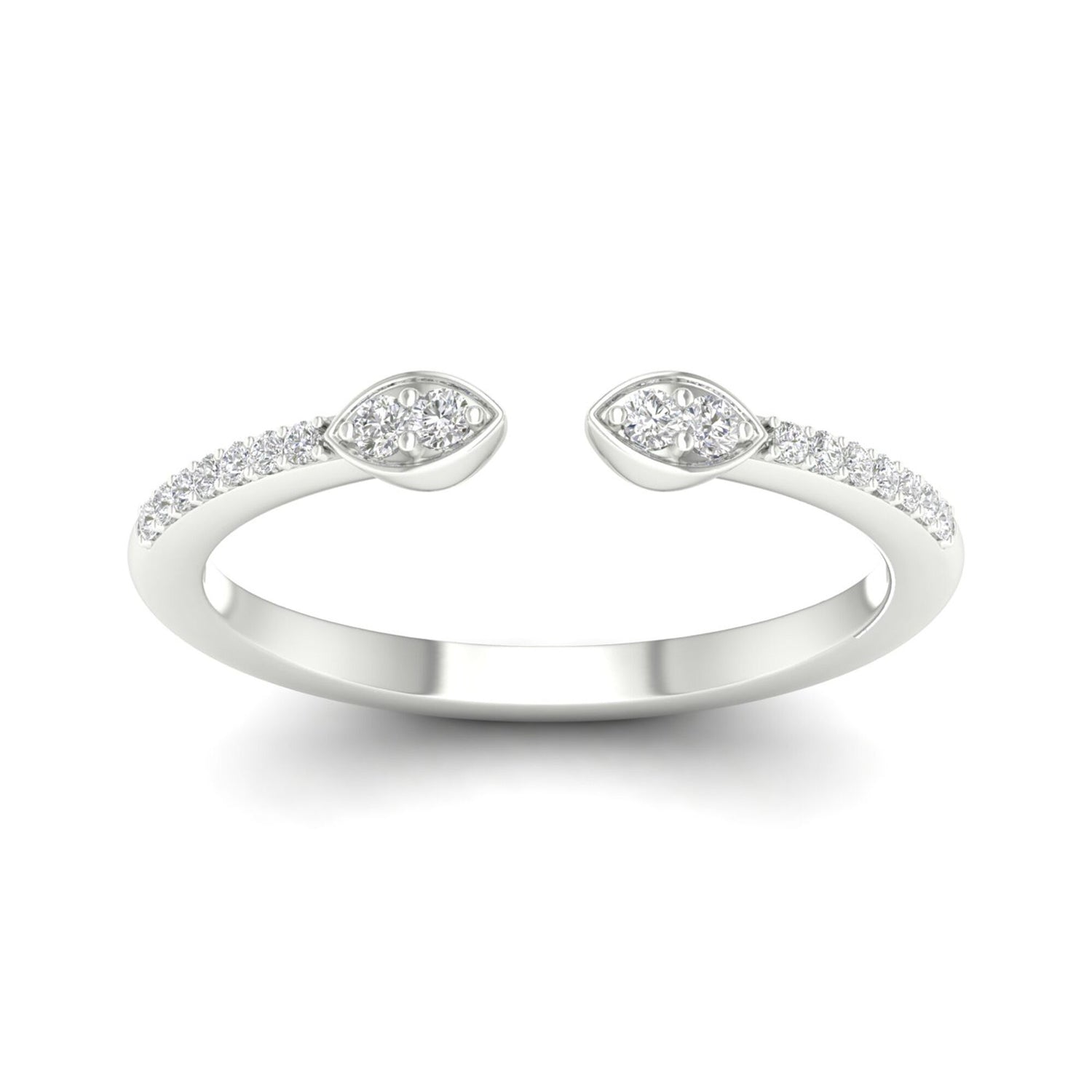 Diamond Cuff Band in 14K White Gold (1/10 ct. tw.)