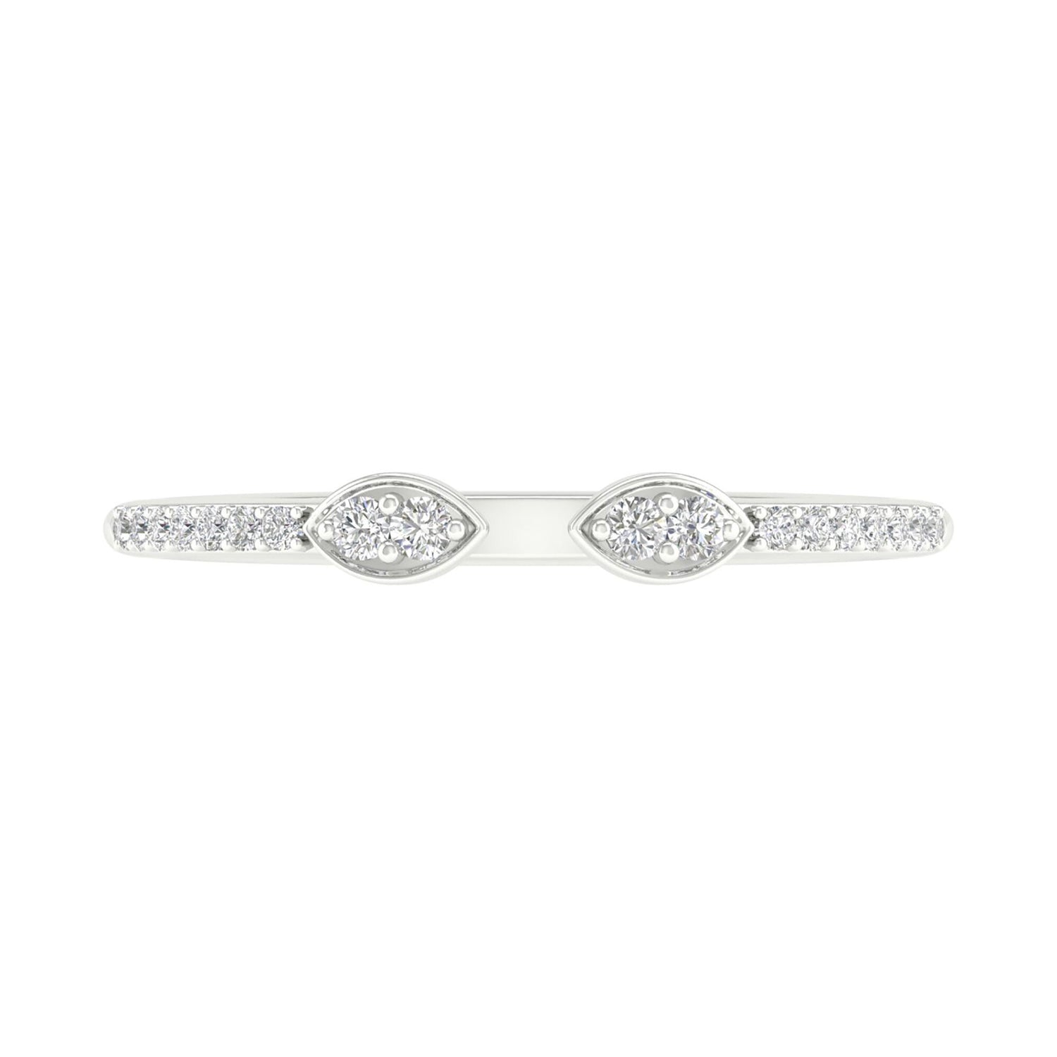 Diamond Cuff Band in 14K White Gold (1/10 ct. tw.)