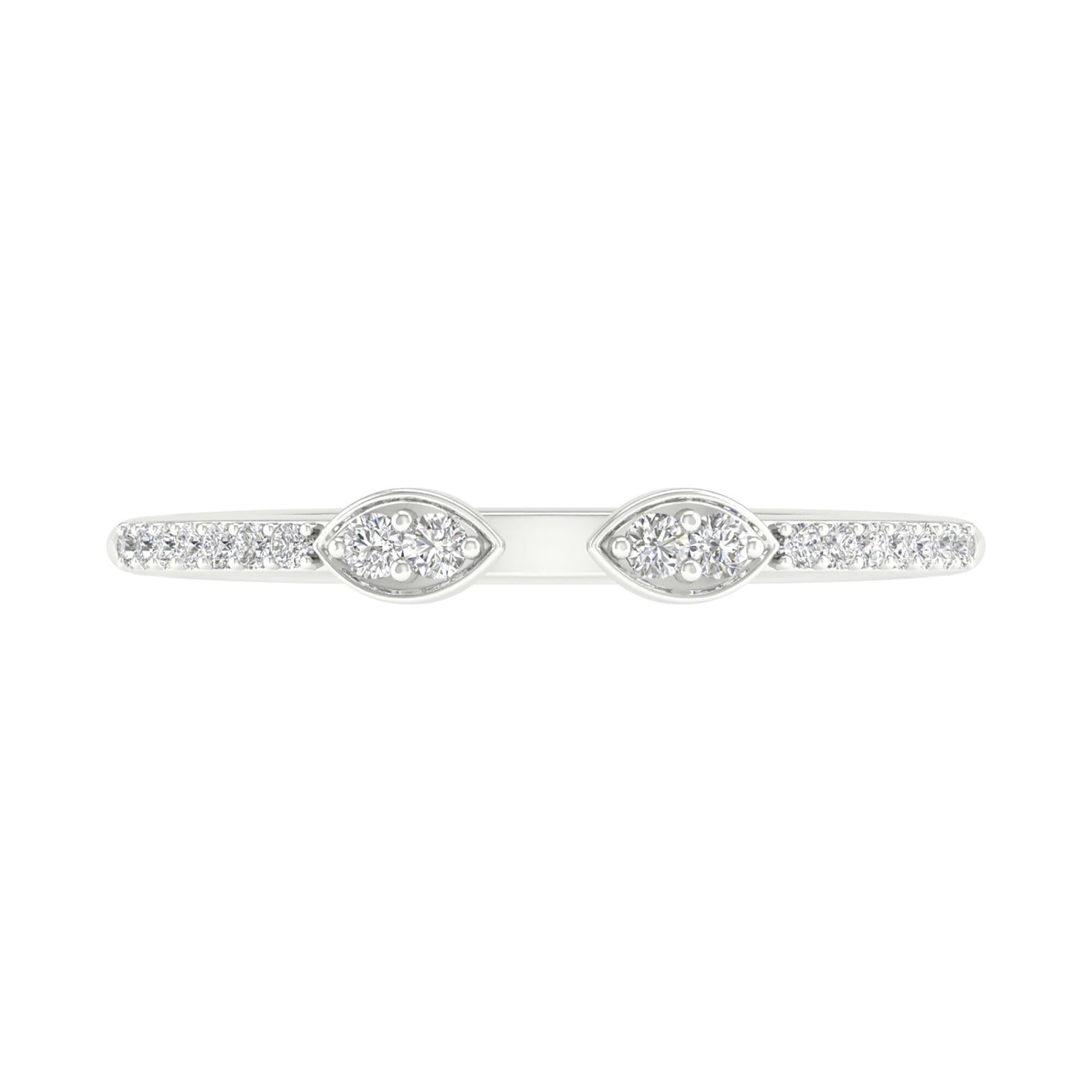 Diamond Cuff Band in 14K White Gold (1/10 ct. tw.)