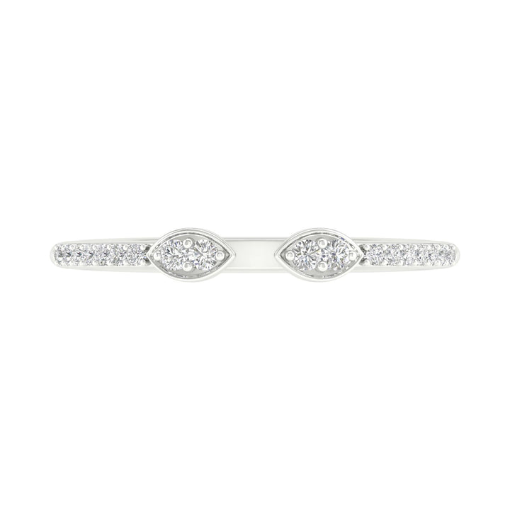 Diamond Cuff Band in 14K White Gold (1/10 ct. tw.)