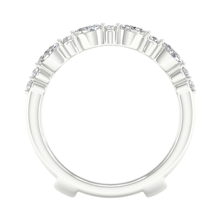 Round and Marquise Contour Ring Insert in 14K White Gold (1/2 ct. tw.)