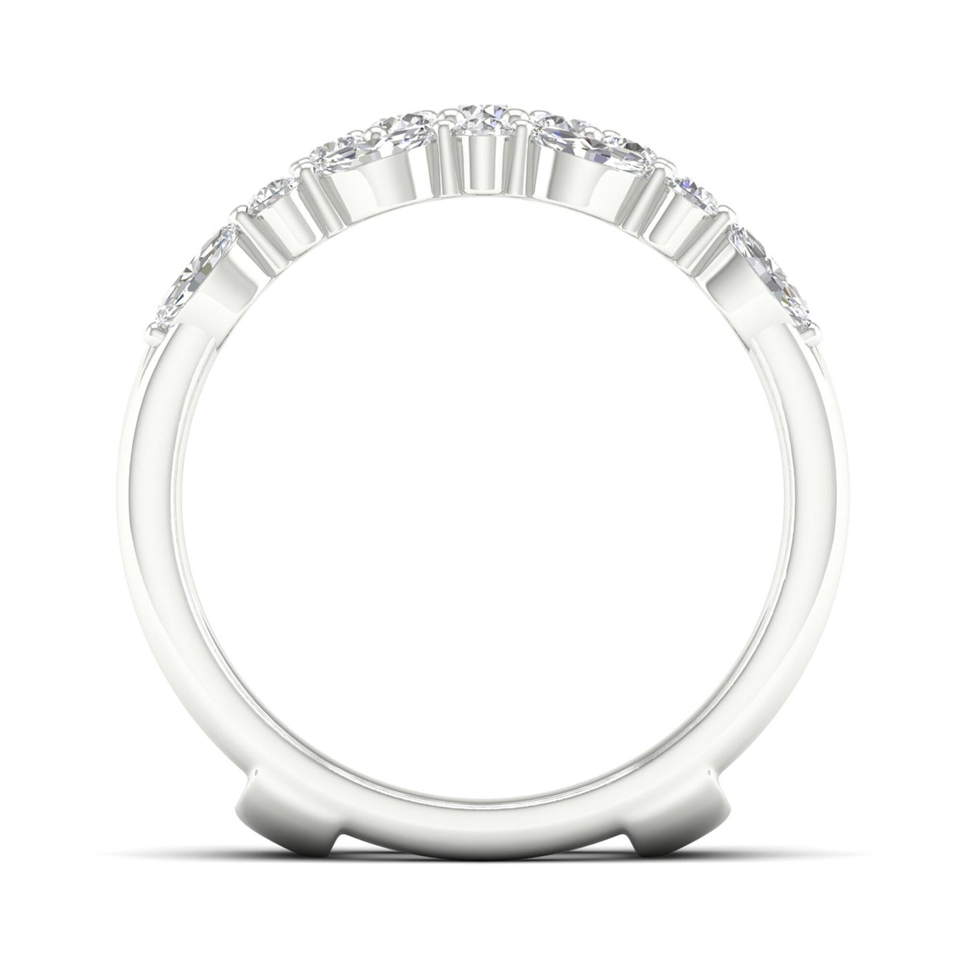 Marquise and Round Diamond Insert in 14K White Gold (1/2 ct. tw.)