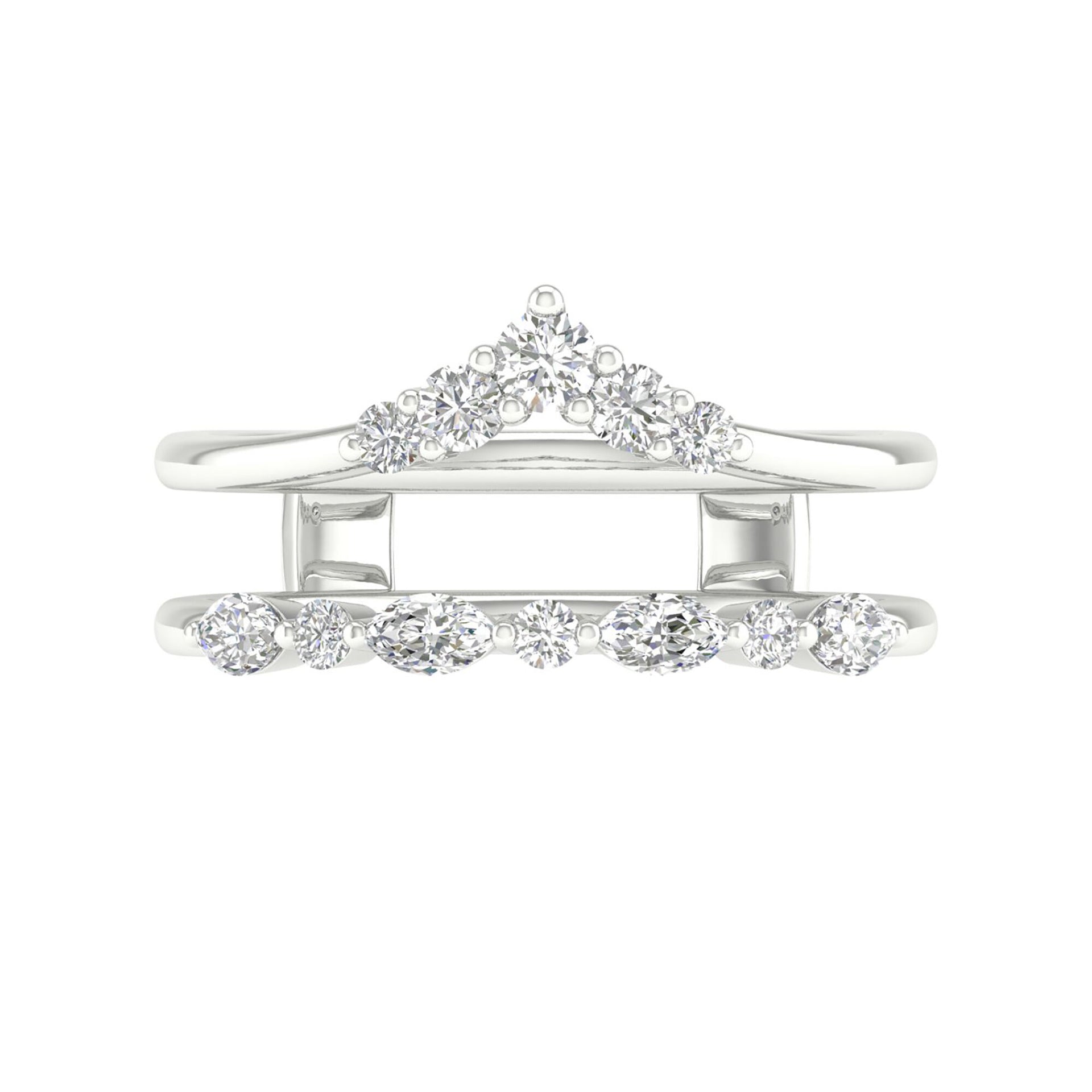 Marquise and Round Diamond Insert in 14K White Gold (1/2 ct. tw.)