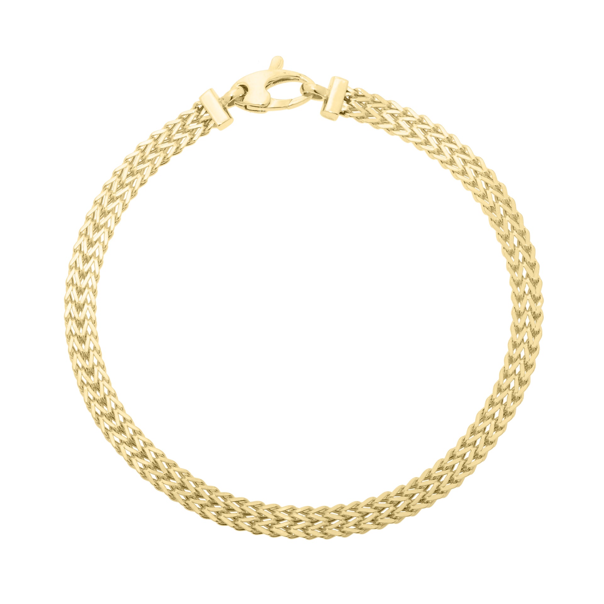 Chevron Bracelet in 14K Yellow Gold, 7.5"