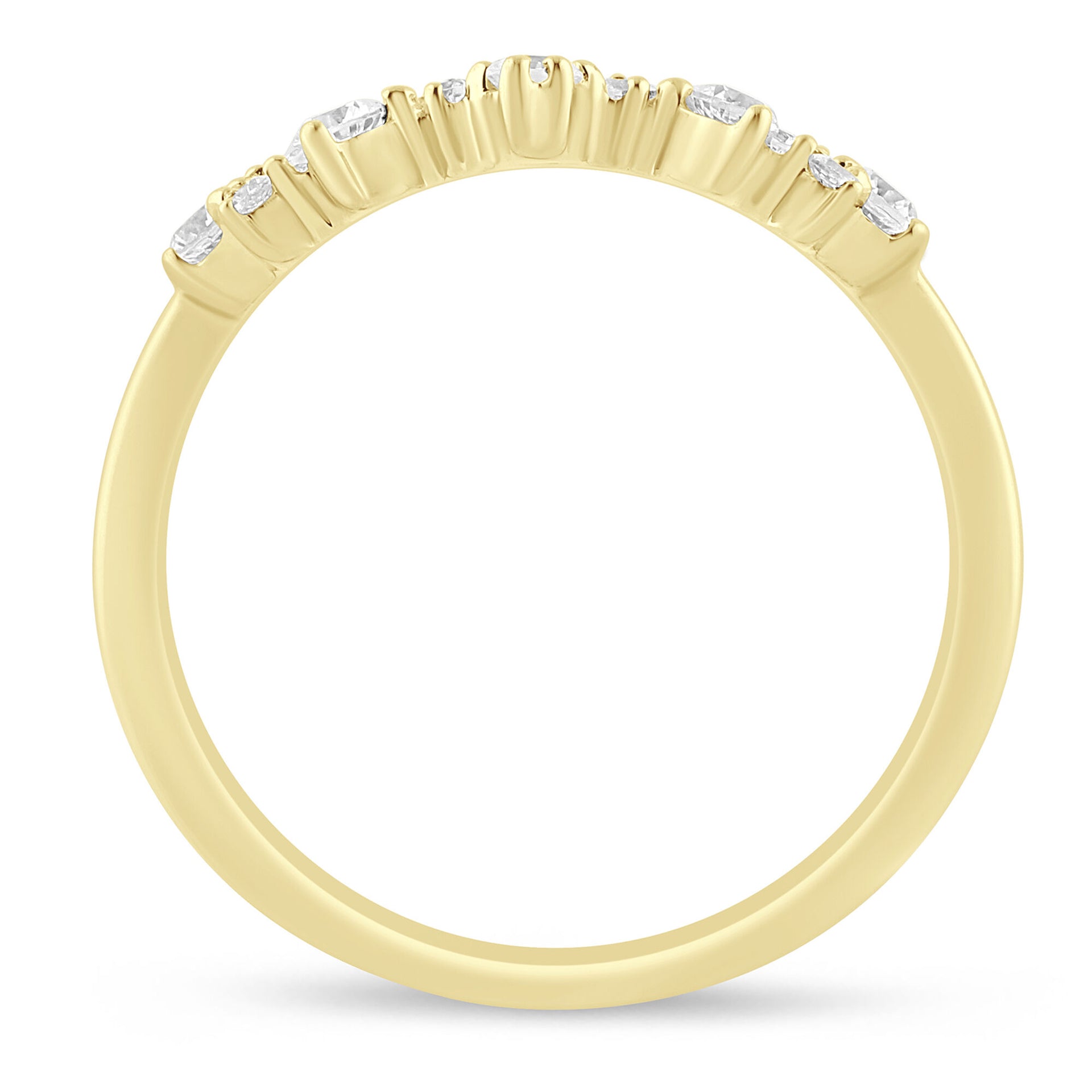 Diamond Scatter Contour Band in 14K Yellow Gold (1/4 ct. tw.)