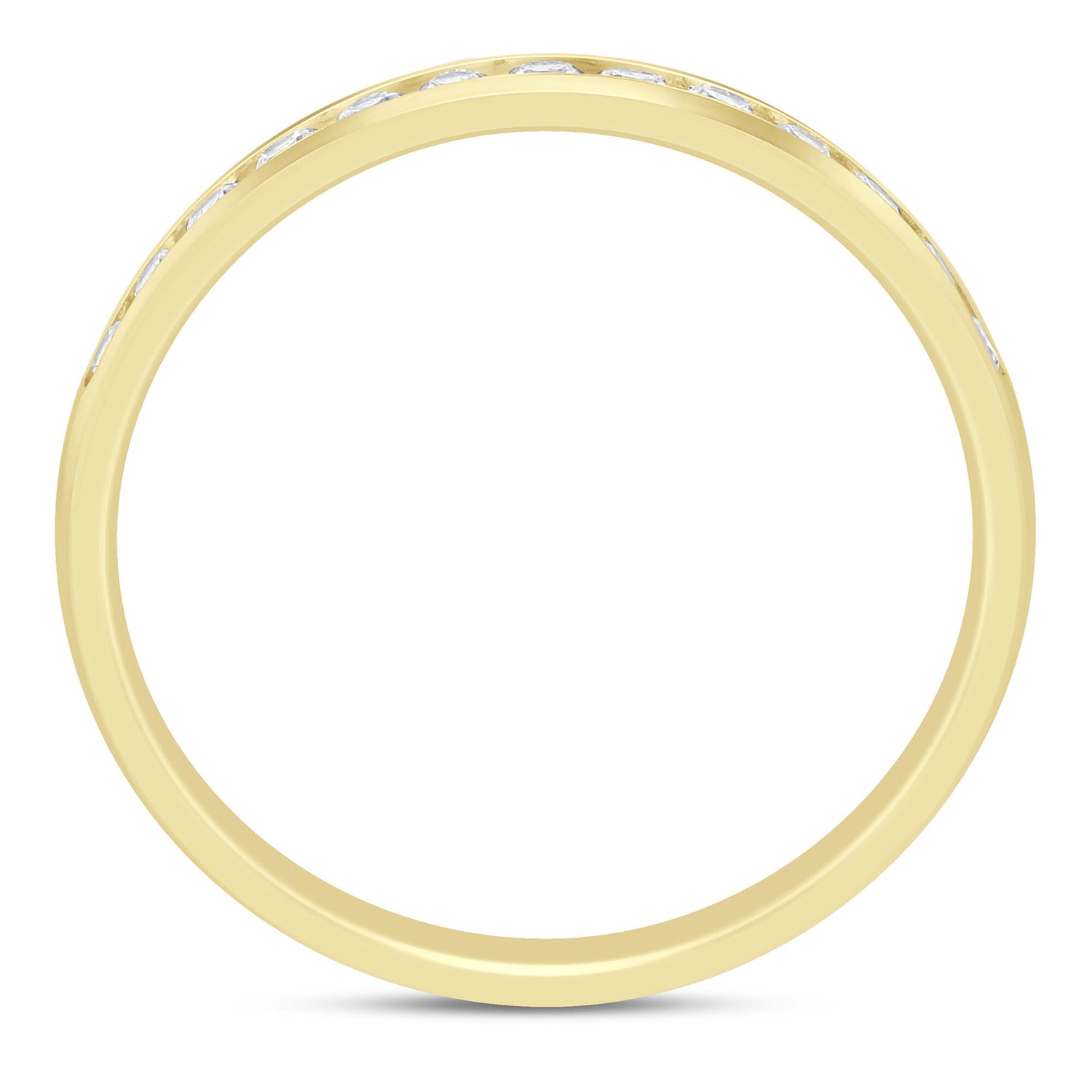 Diamond Channel Band in 14K Yellow Gold (1/4 ct. tw.)