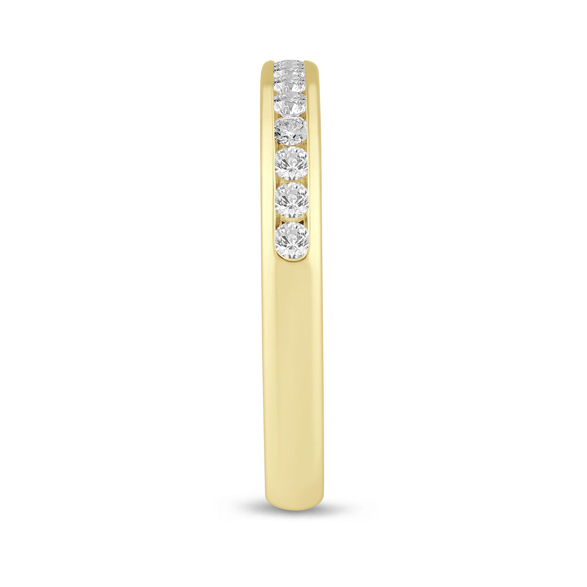 Diamond Channel Band in 14K Yellow Gold (1/4 ct. tw.)