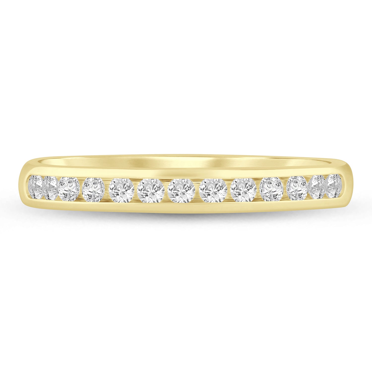 Diamond Channel Band in 14K Yellow Gold (1/4 ct. tw.)