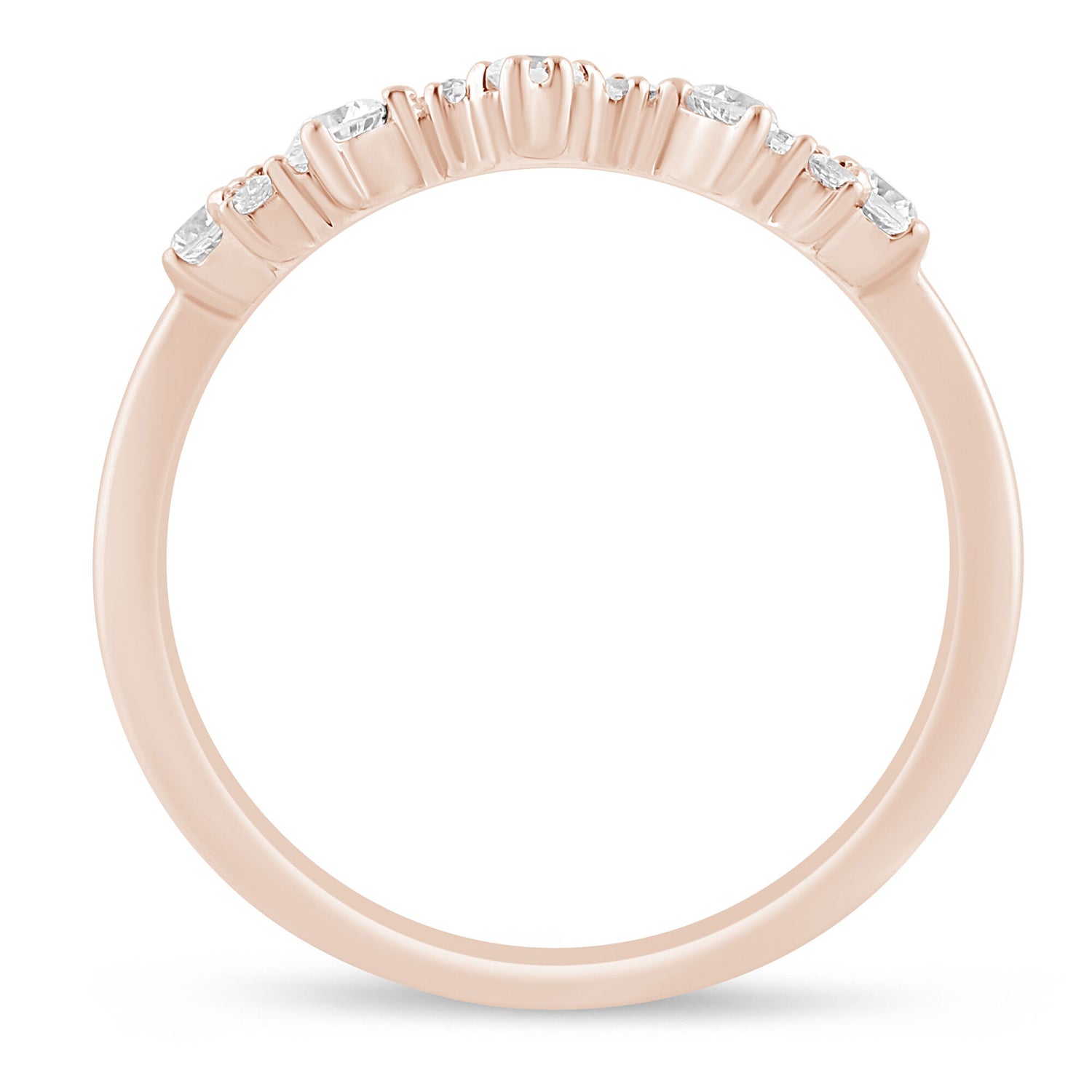 Diamond Scatter Contour Band in 14K Rose Gold (1/4 ct. tw.)
