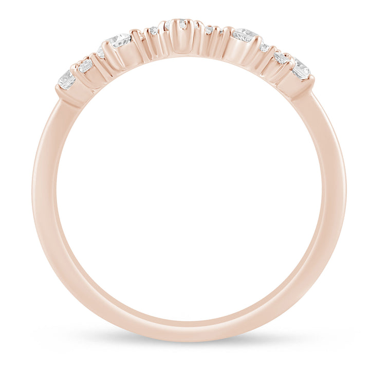 Diamond Scatter Contour Band in 14K Rose Gold (1/4 ct. tw.)