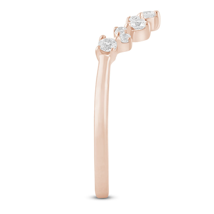 Diamond Scatter Contour Band in 14K Rose Gold (1/4 ct. tw.)