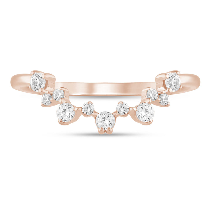 Diamond Scatter Contour Band in 14K Rose Gold (1/4 ct. tw.)