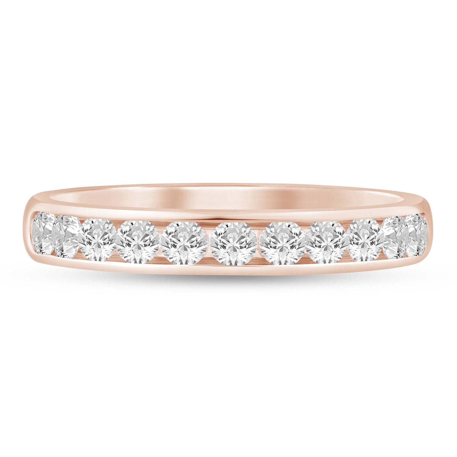 Diamond Channel Band in 14K Rose Gold (1/2 ct. tw.)