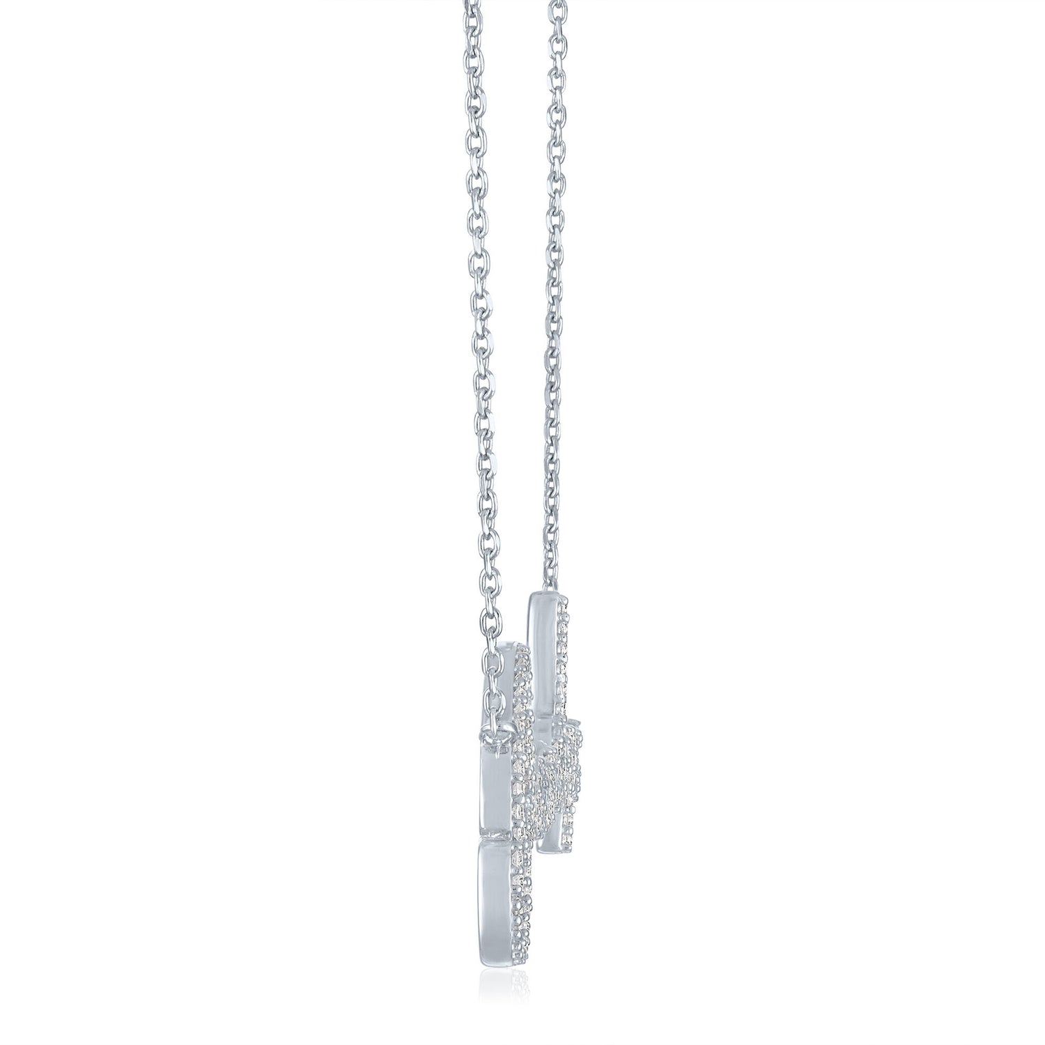 Diamond Grandma Necklace in Sterling Silver (3/8 ct. tw.)