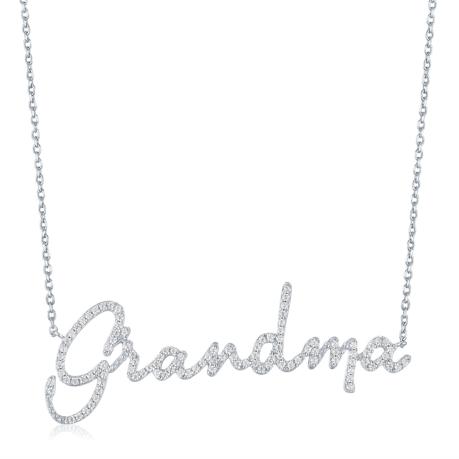 Diamond Grandma Necklace in Sterling Silver (3/8 ct. tw.)