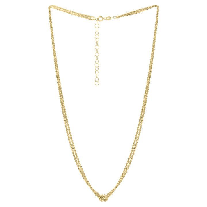 Rope Knot Necklace in 14K Yellow Gold)