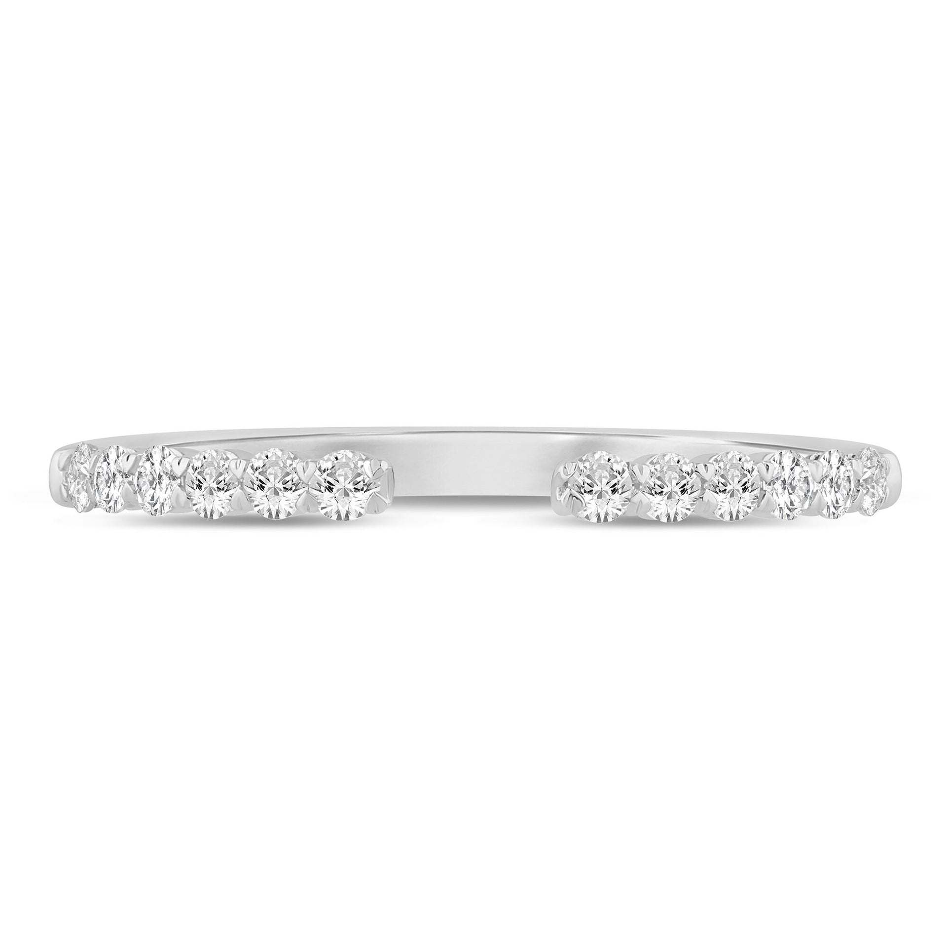 Round Diamond Open Band in 14K White Gold (1/4 ct. tw.)