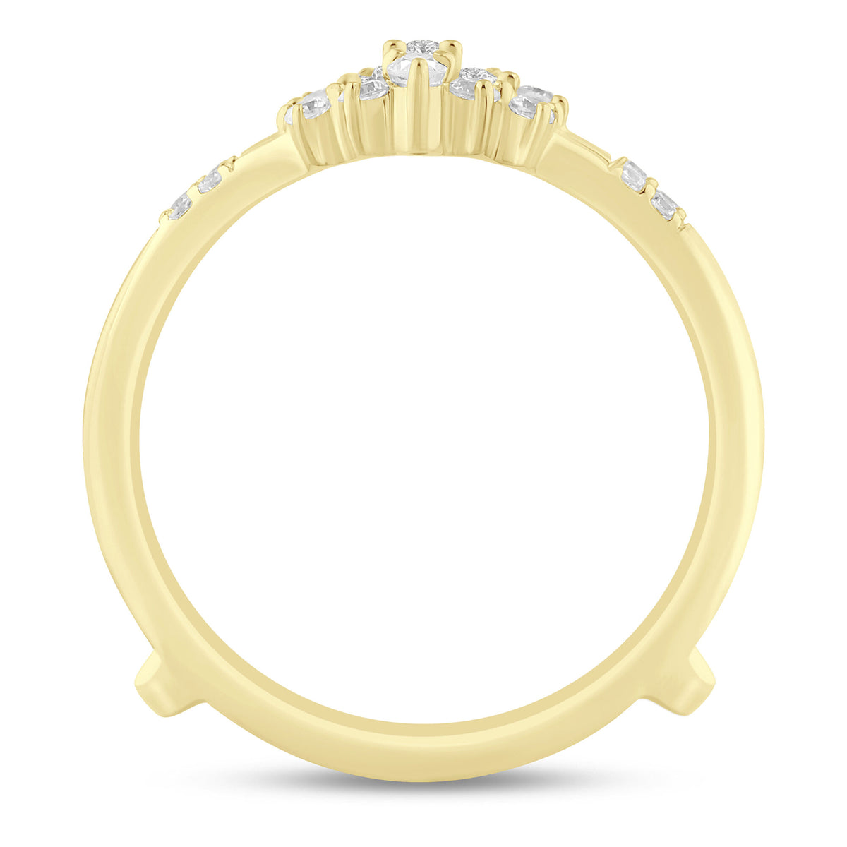 Marquise-Cut Tiara Diamond Ring Insert in 14K Yellow Gold (1/4 ct. tw.)