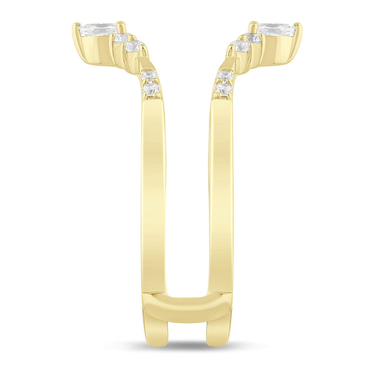 Marquise-Cut Tiara Diamond Ring Insert in 14K Yellow Gold (1/4 ct. tw.)