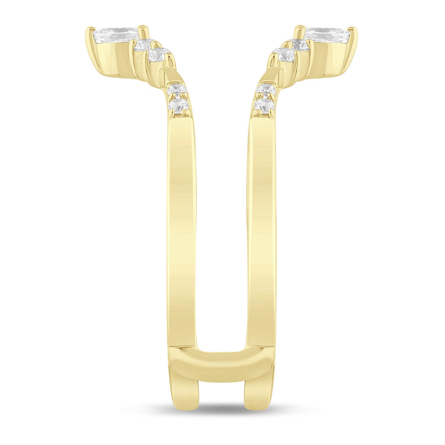 Marquise-Cut Tiara Diamond Ring Insert in 14K Yellow Gold (1/4 ct. tw.)