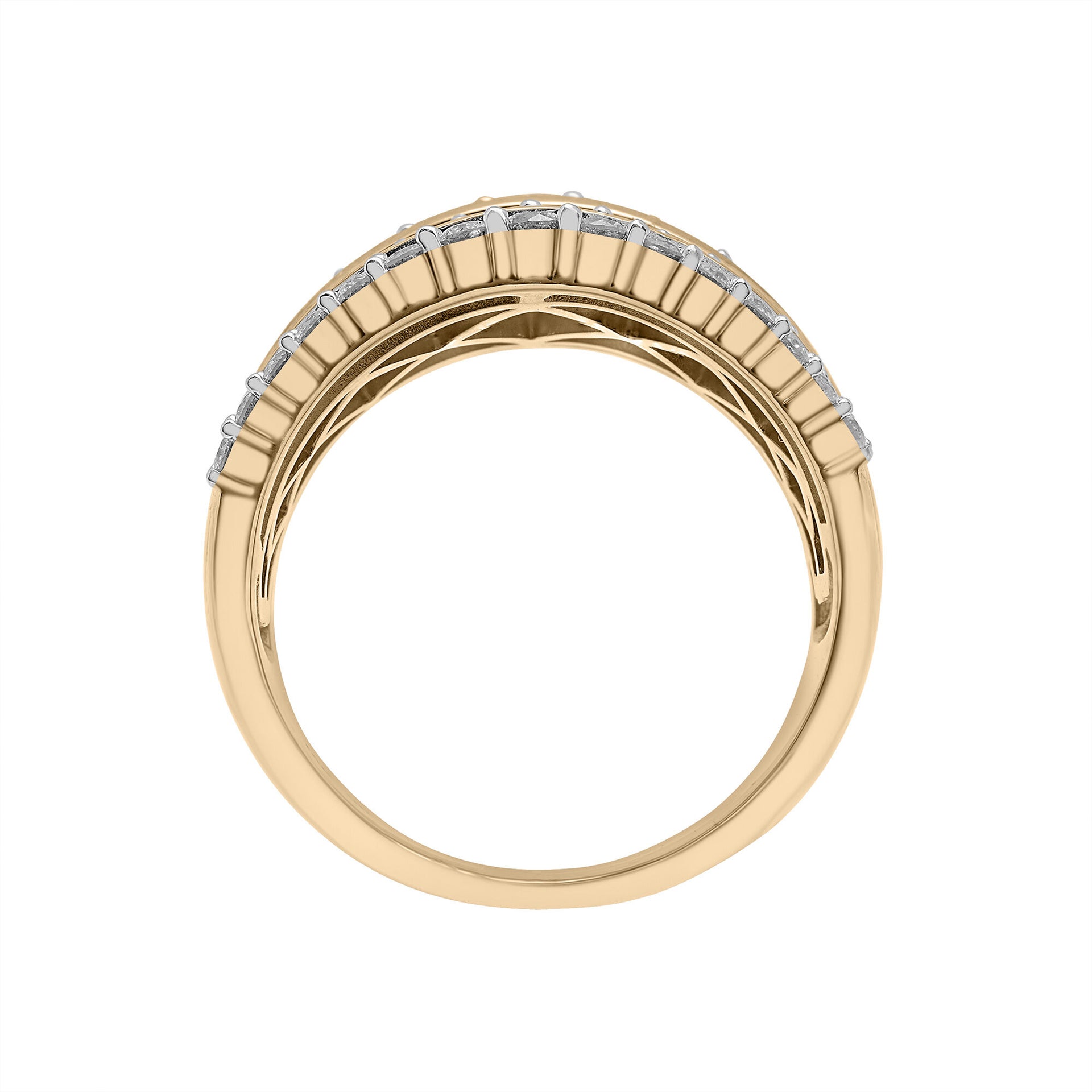 Diamond Five-Row Band in 10K Yellow Gold (1 1/2 ct. tw.)
