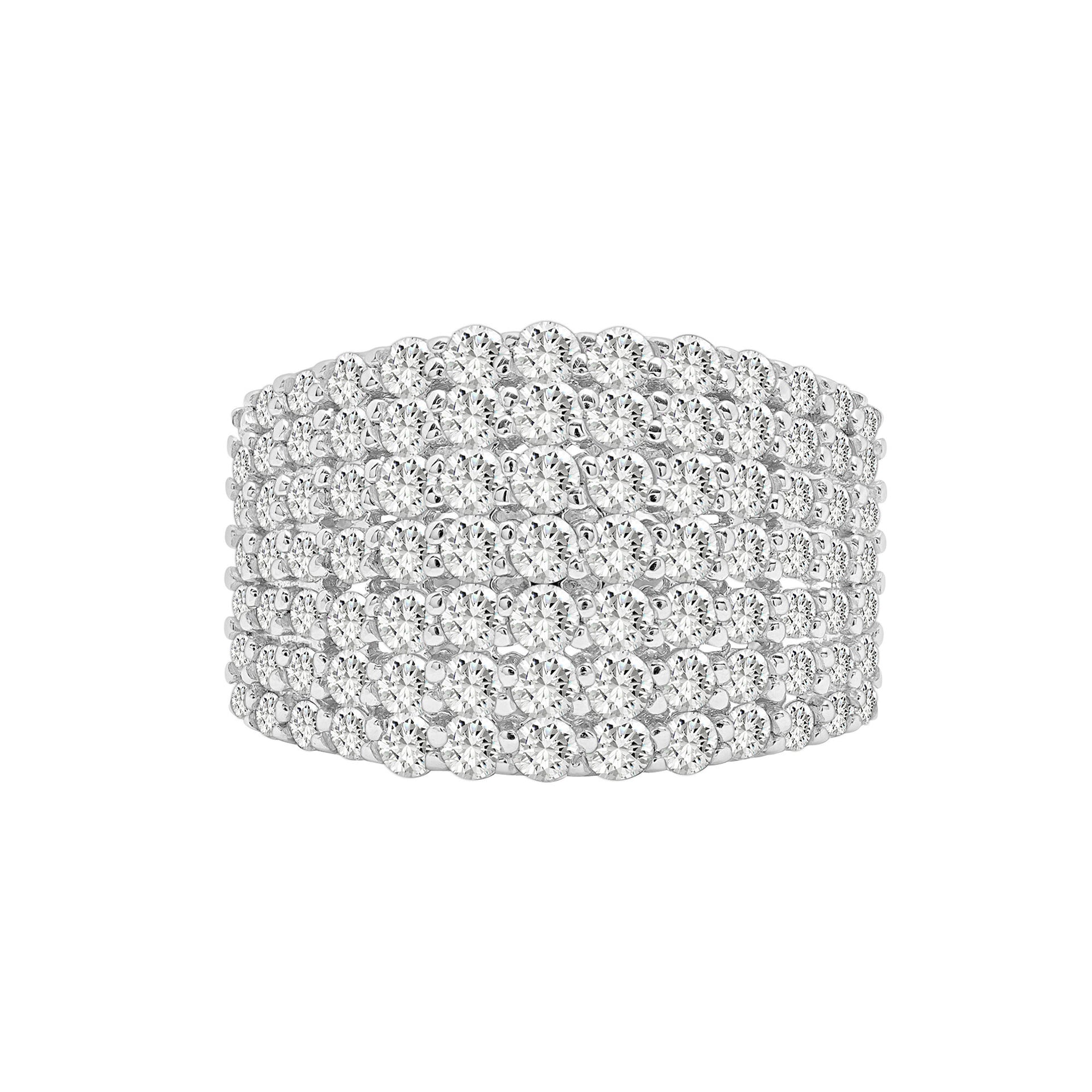 Diamond Multi-Row Band in 14K White Gold (2 ct. tw.)