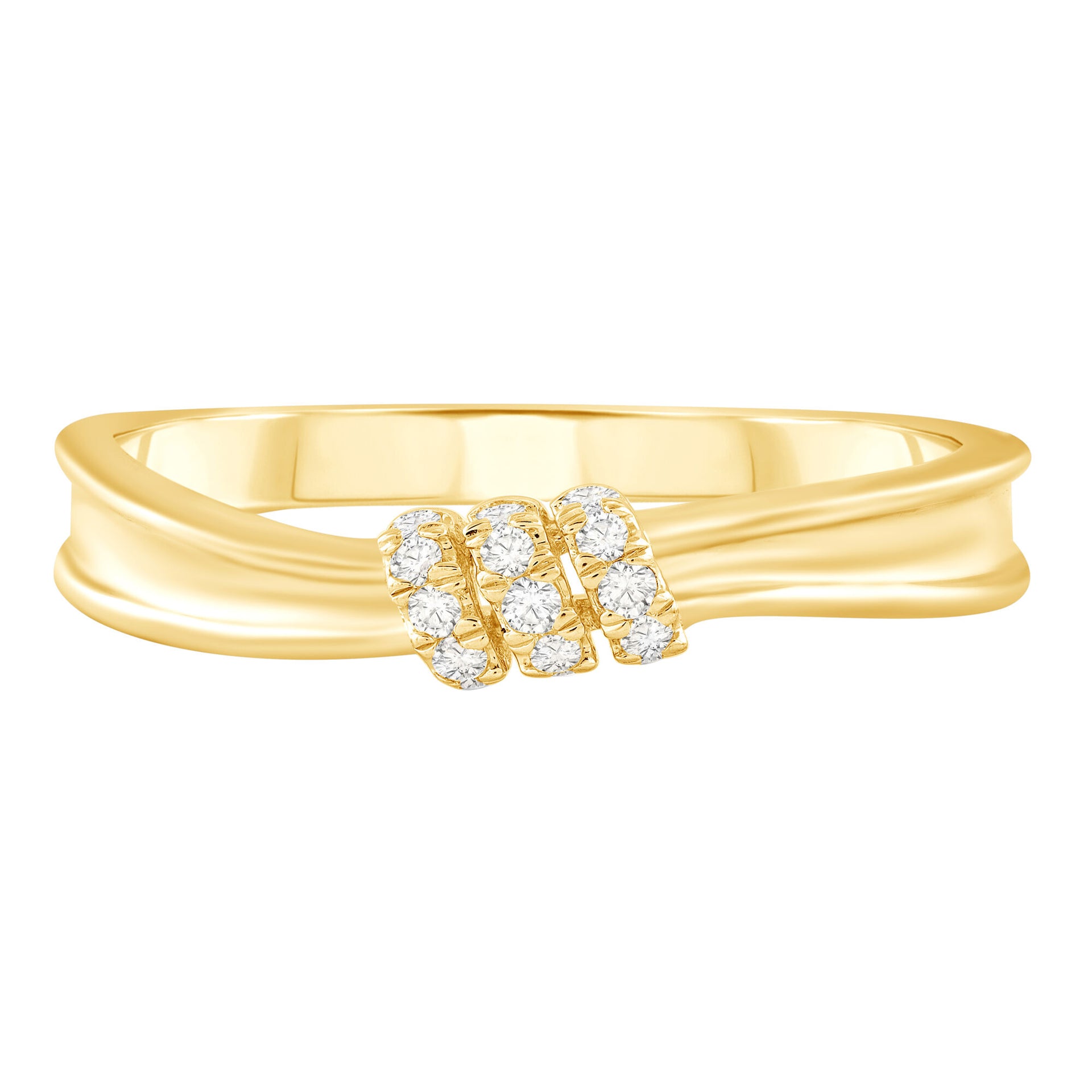 Diamond Ring in 10K Yellow Gold (1/10 ct. tw.)
