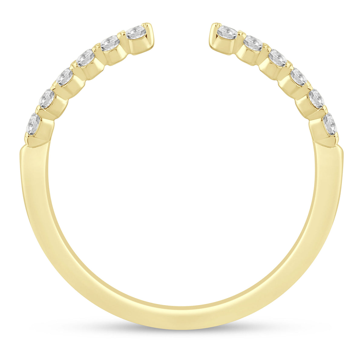 Round Diamond Open Band in 14K Yellow Gold (1/4 ct. tw.)