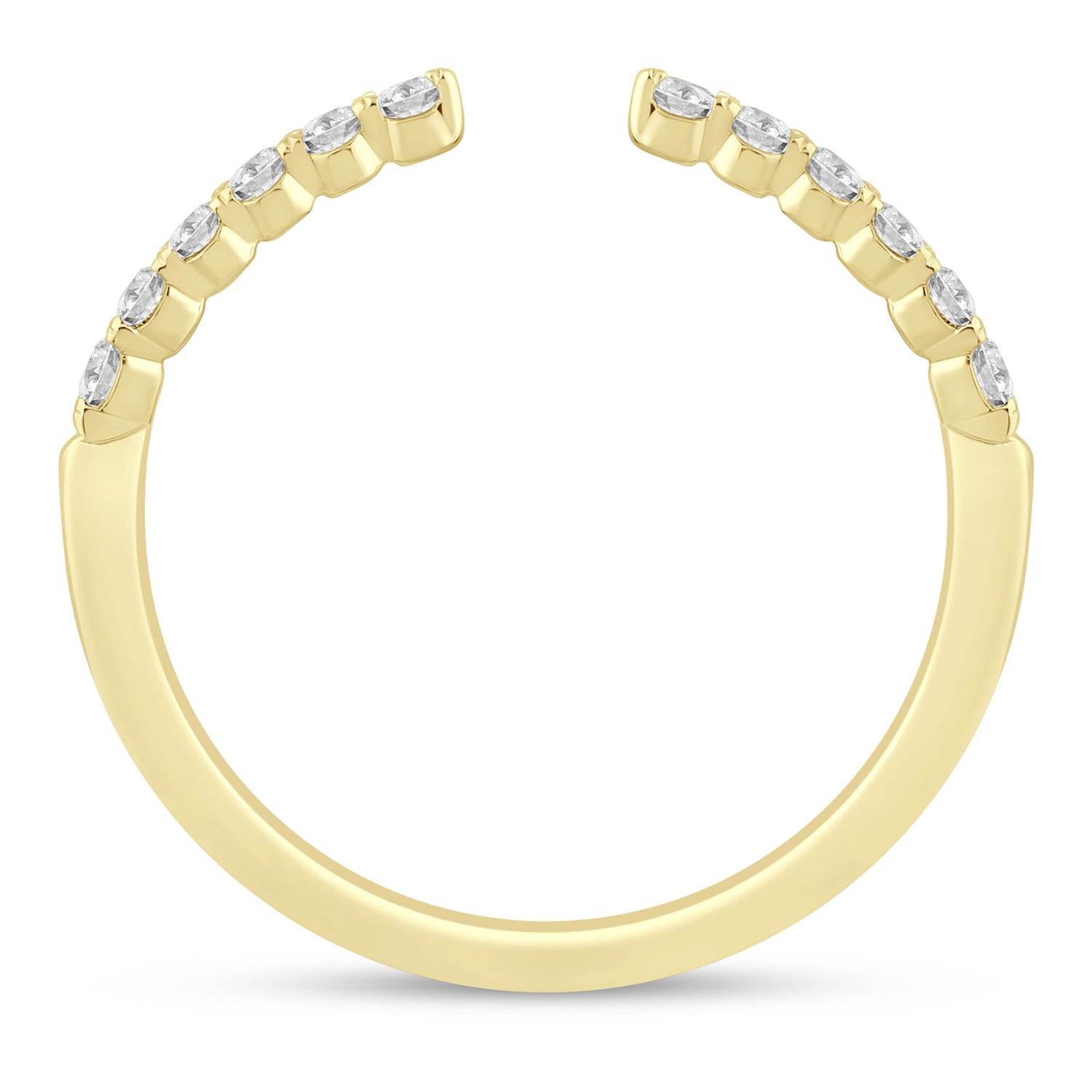 Round Diamond Open Band in 14K Yellow Gold (1/4 ct. tw.)