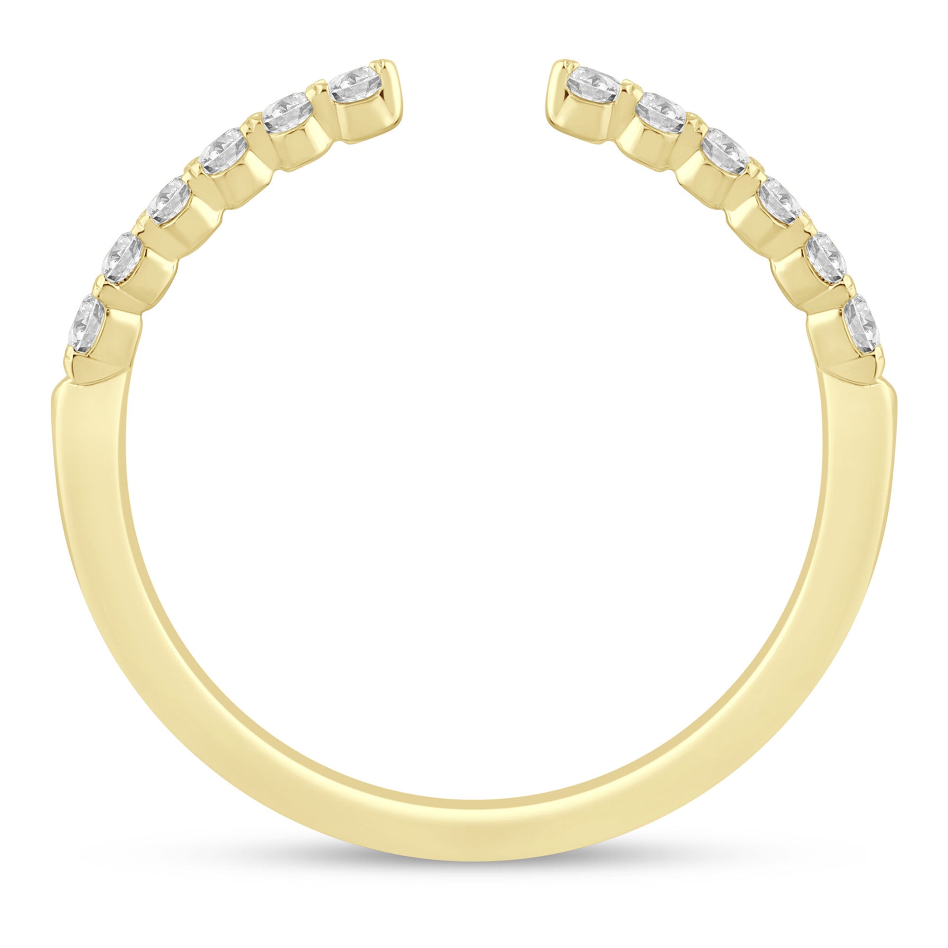 Round Diamond Open Band in 14K Yellow Gold (1/4 ct. tw.)