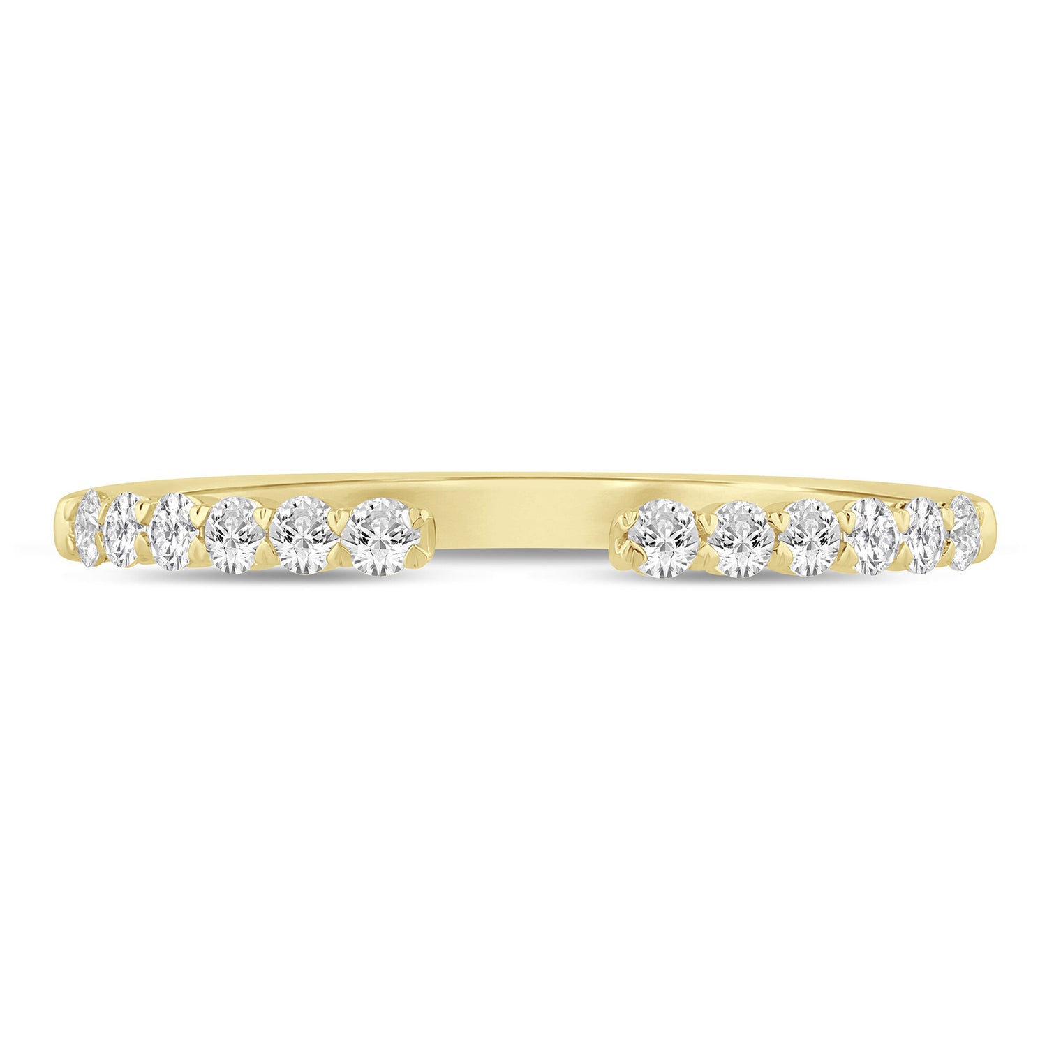 Round Diamond Open Band in 14K Yellow Gold (1/4 ct. tw.)
