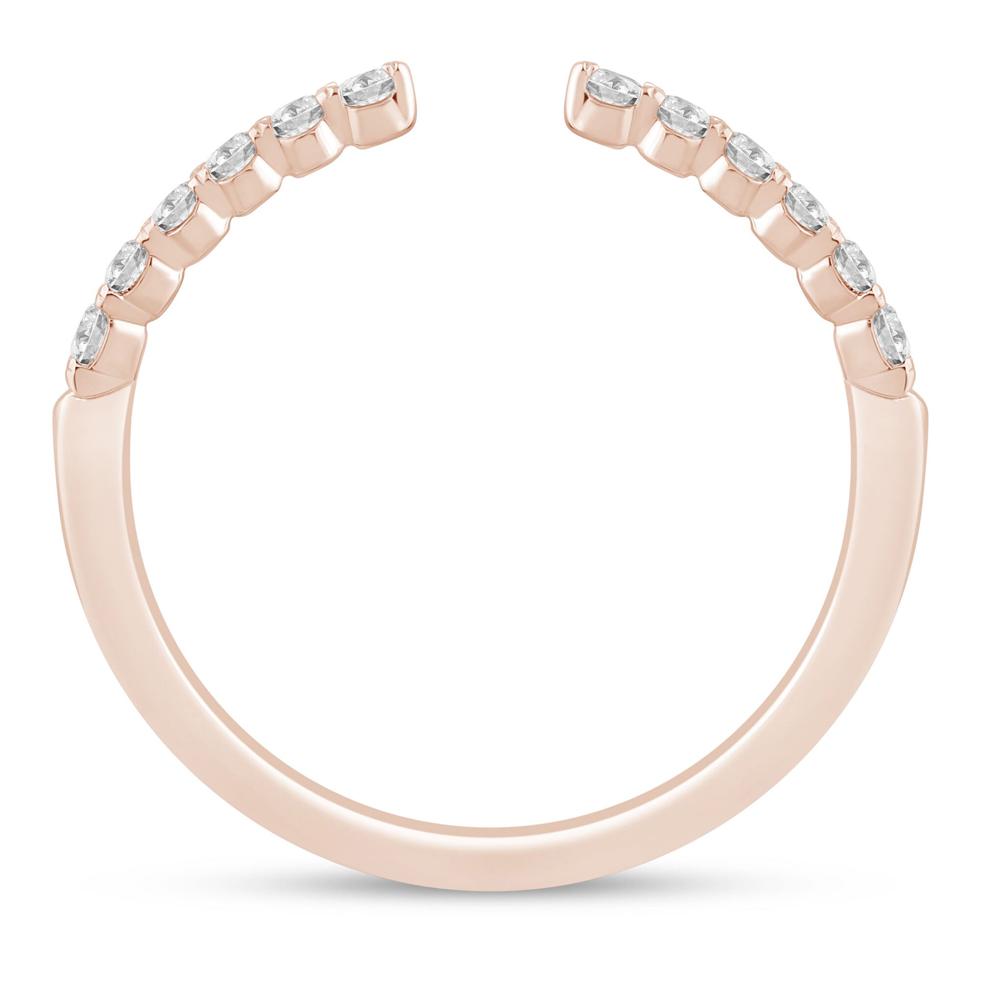 Round Diamond Open Band in 14K Rose Gold (1/4 ct. tw.)