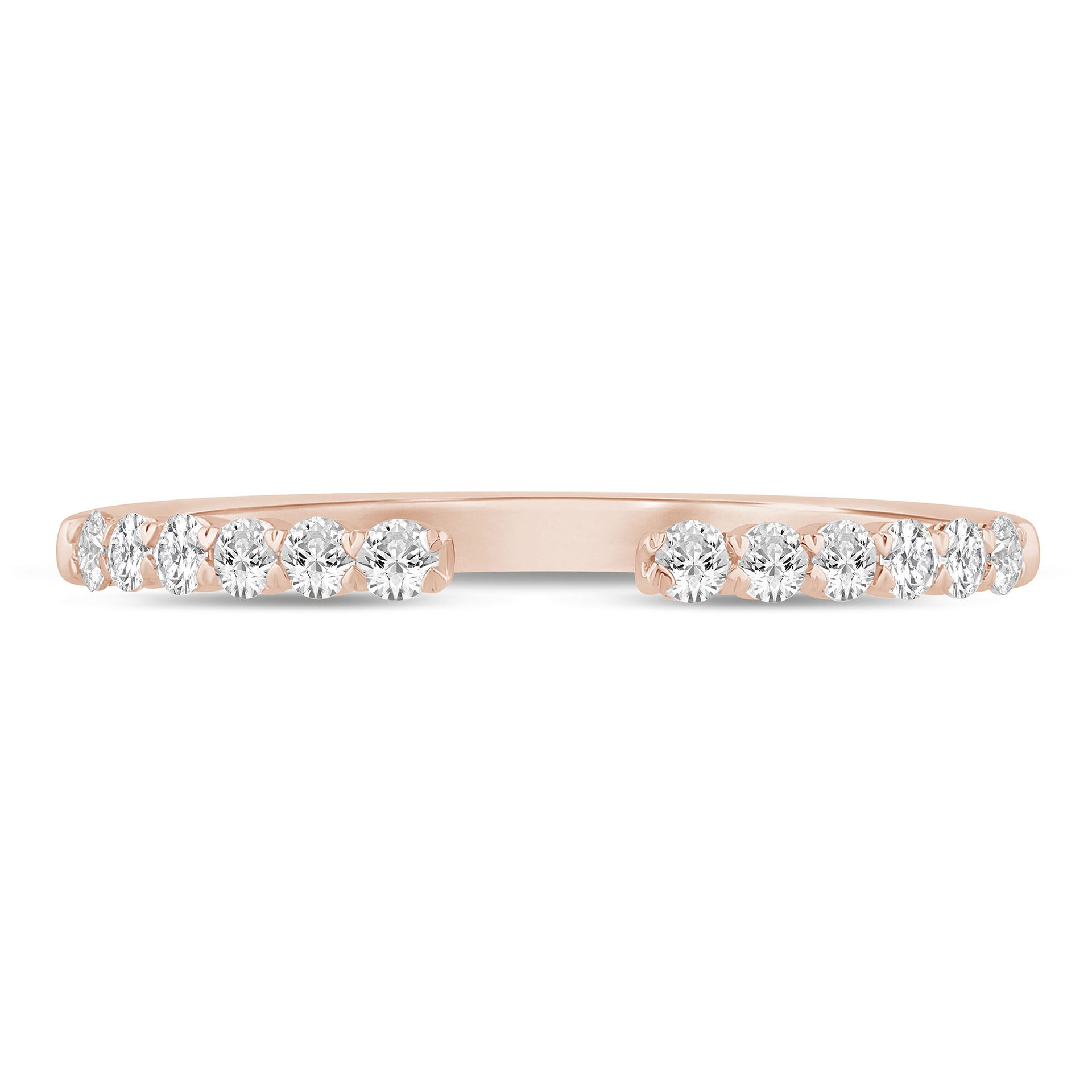 Round Diamond Open Band in 14K Rose Gold (1/4 ct. tw.)