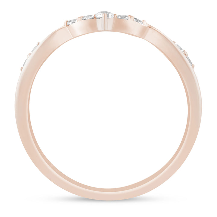 Diamond Contour Band in 14K Rose Gold (1/7 ct. tw.)