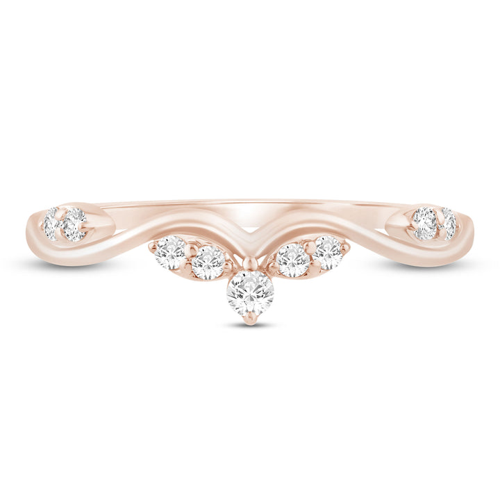 Diamond Contour Band in 14K Rose Gold (1/7 ct. tw.)